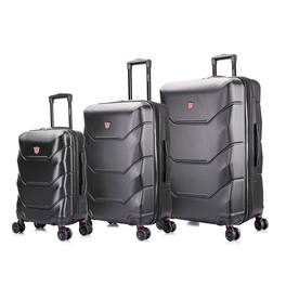 DUKAP - Zonix Lightweight Hardside 3 Piece Luggage Set 20"/26"/30" - Black