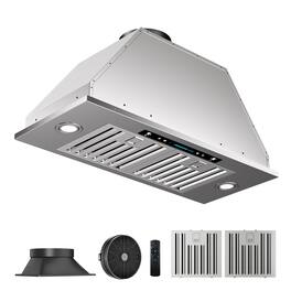 ZJKLA - 30 inches - Convertible - Range Hood Insert - Stainless Steel