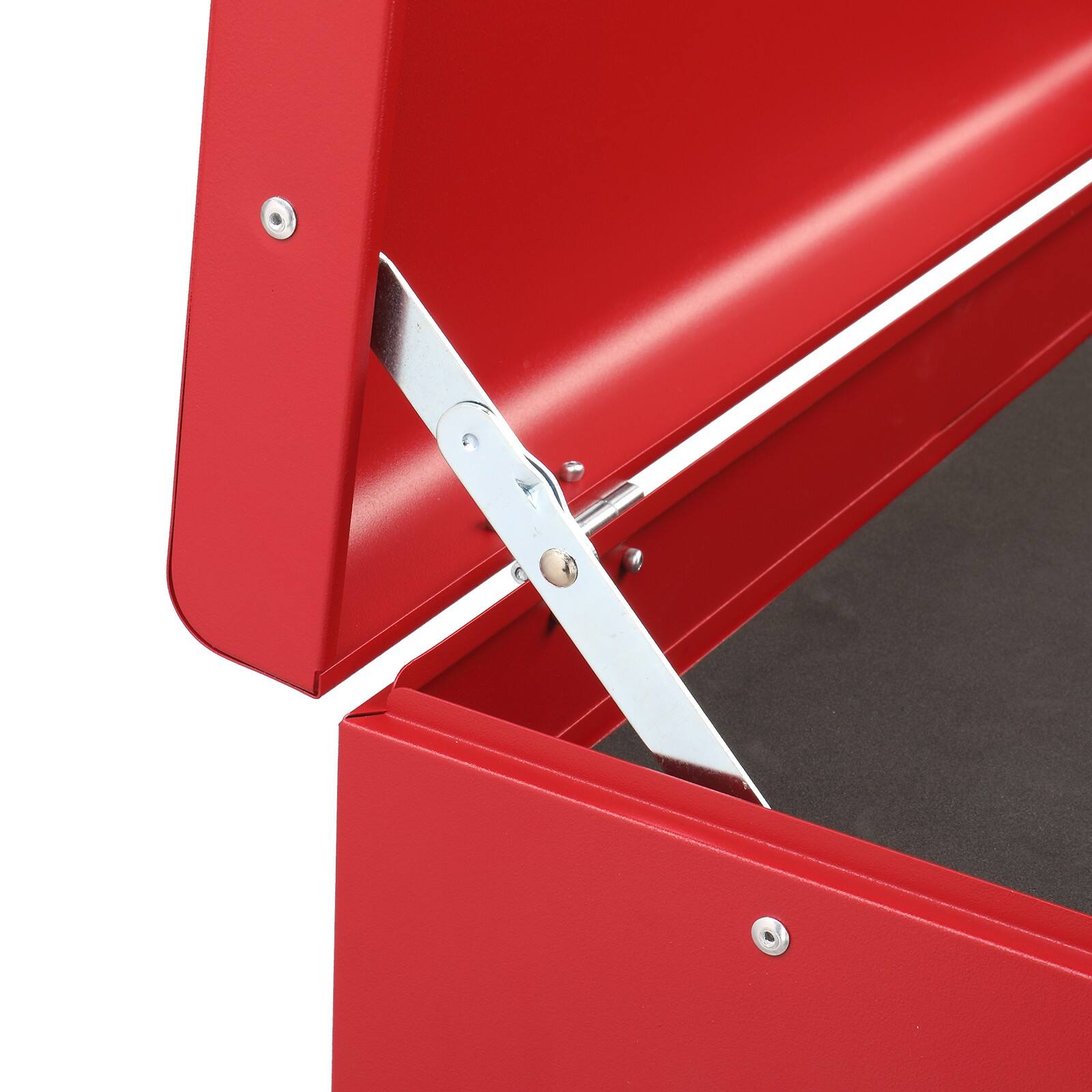 Alt View 6. Winado - 5-Drawer Tool Chest Metal Tool Storage Cabinet Tools Storage Cabinet Organizer with 5 Drawers & Locking System & Keys - Red.