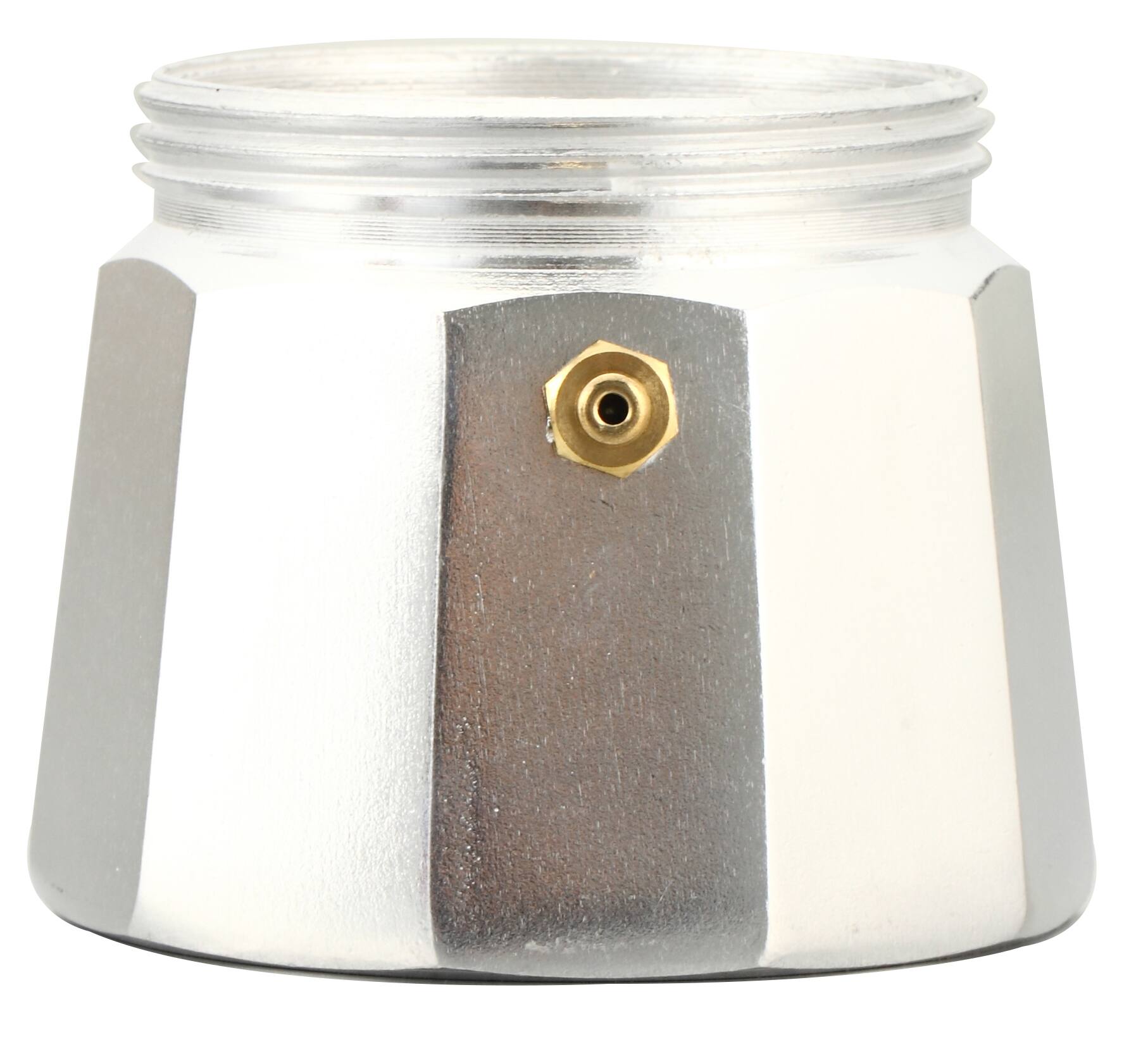 Alt View 4. J&V TEXTILES - Aluminum Coffee Maker - Silver.