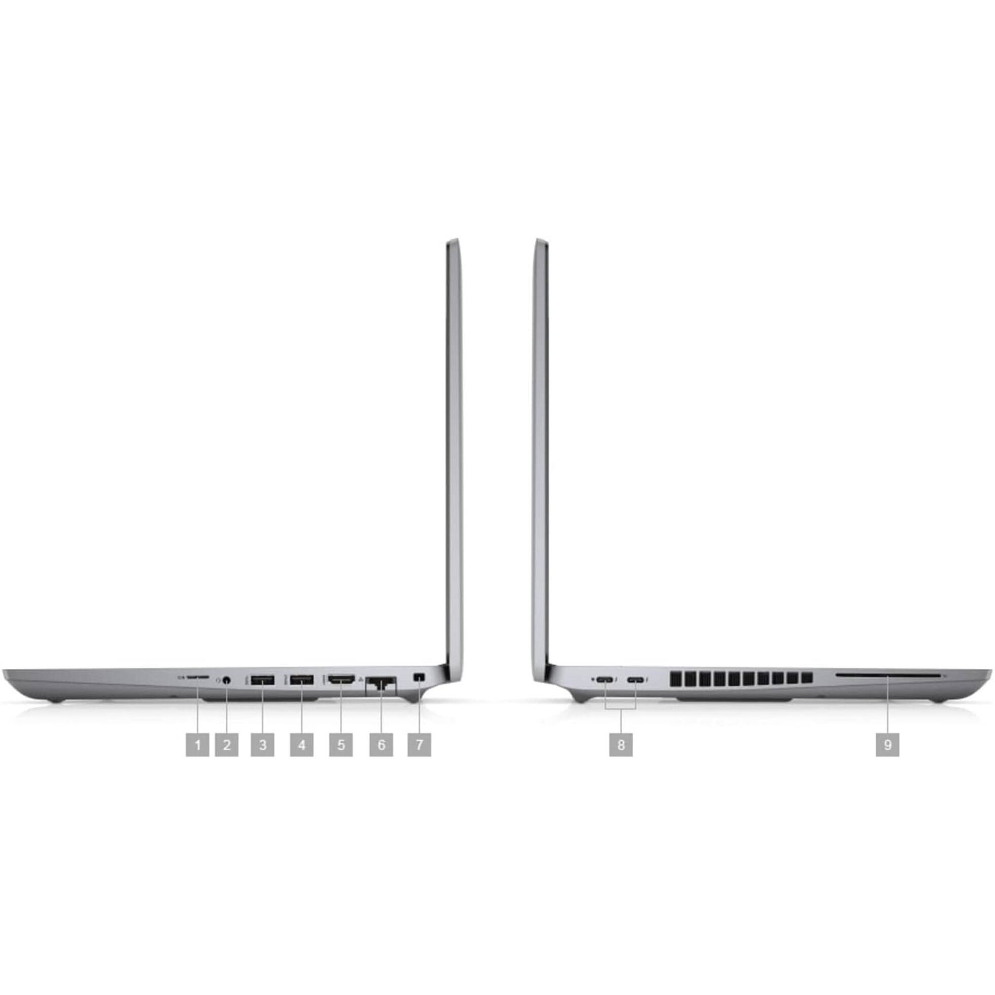 Left. Dell - Latitude 5521 15.6" 16GB 512GB SSD Core™ i7-11850H 2.50GHz WIN11P, Grey - Gray.