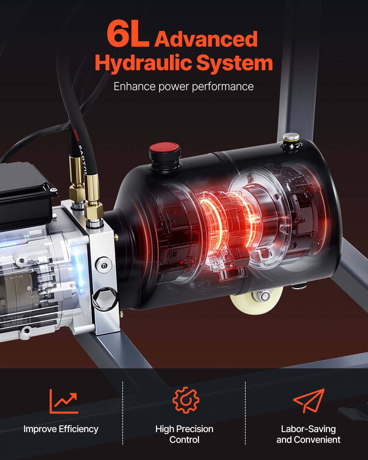 6L Advanced Hydraulic System  
Enhance power performance  

Improve Efficiency  
High Precision Control  
Labor-Saving and Convenient