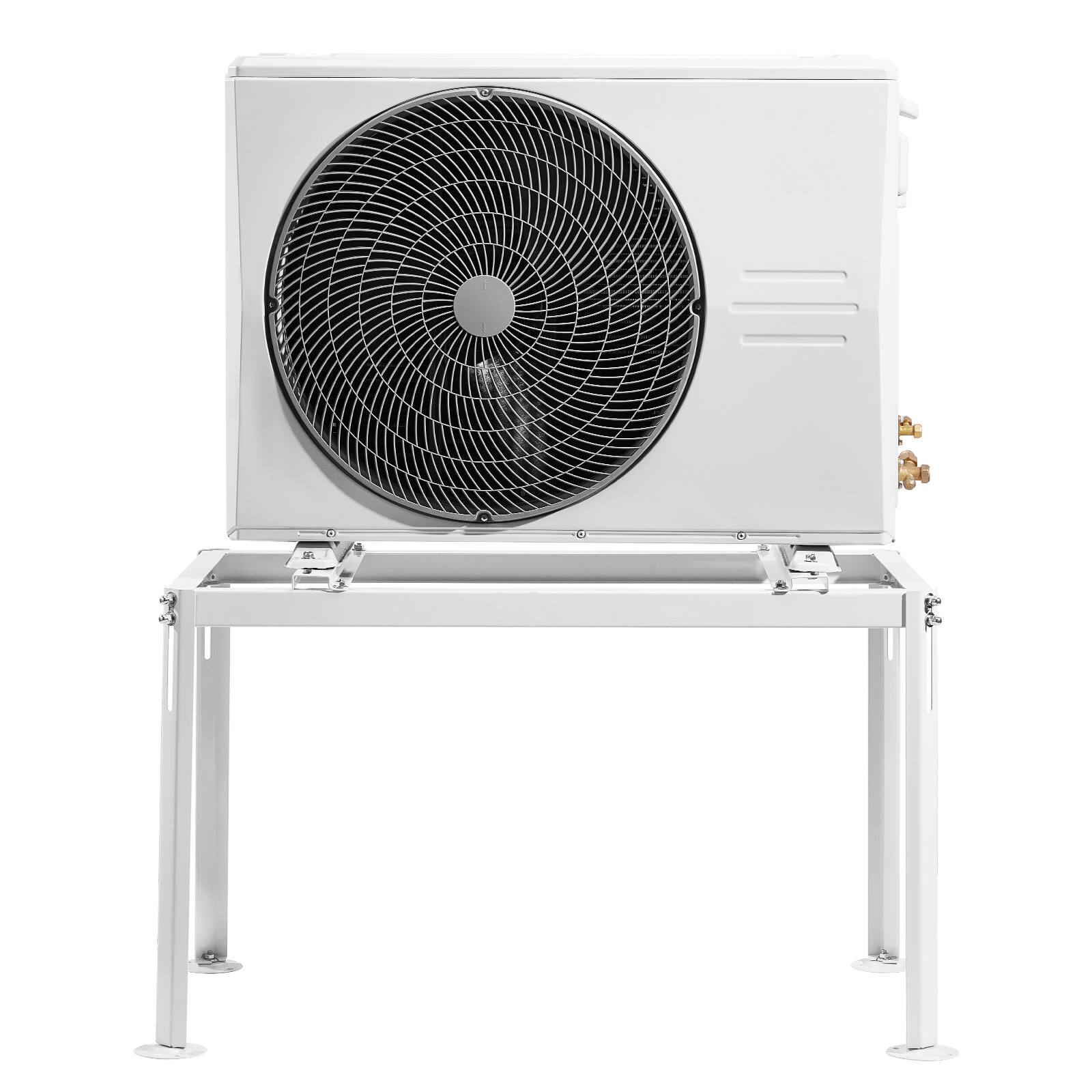 Alt View 5. VEVOR - Mini Split Ground Stand, Adjustable Anti-Vibration Mini Split Stand for 9000-36000 BTU Ductless Air Conditioner Heat - White.