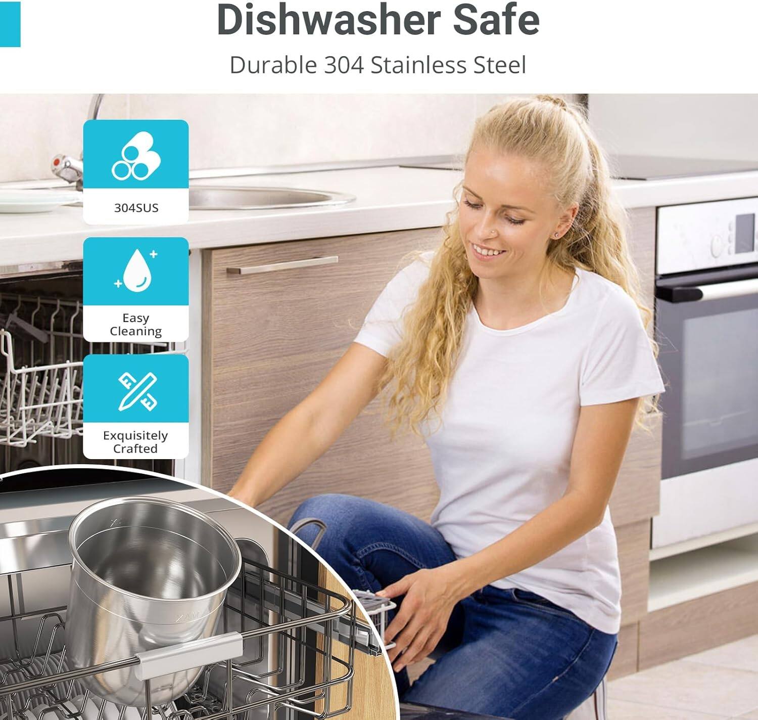 Dishwasher Safe, Durable 304 Stainless Steel, Easy Cleaning, Exquisitely Crafted