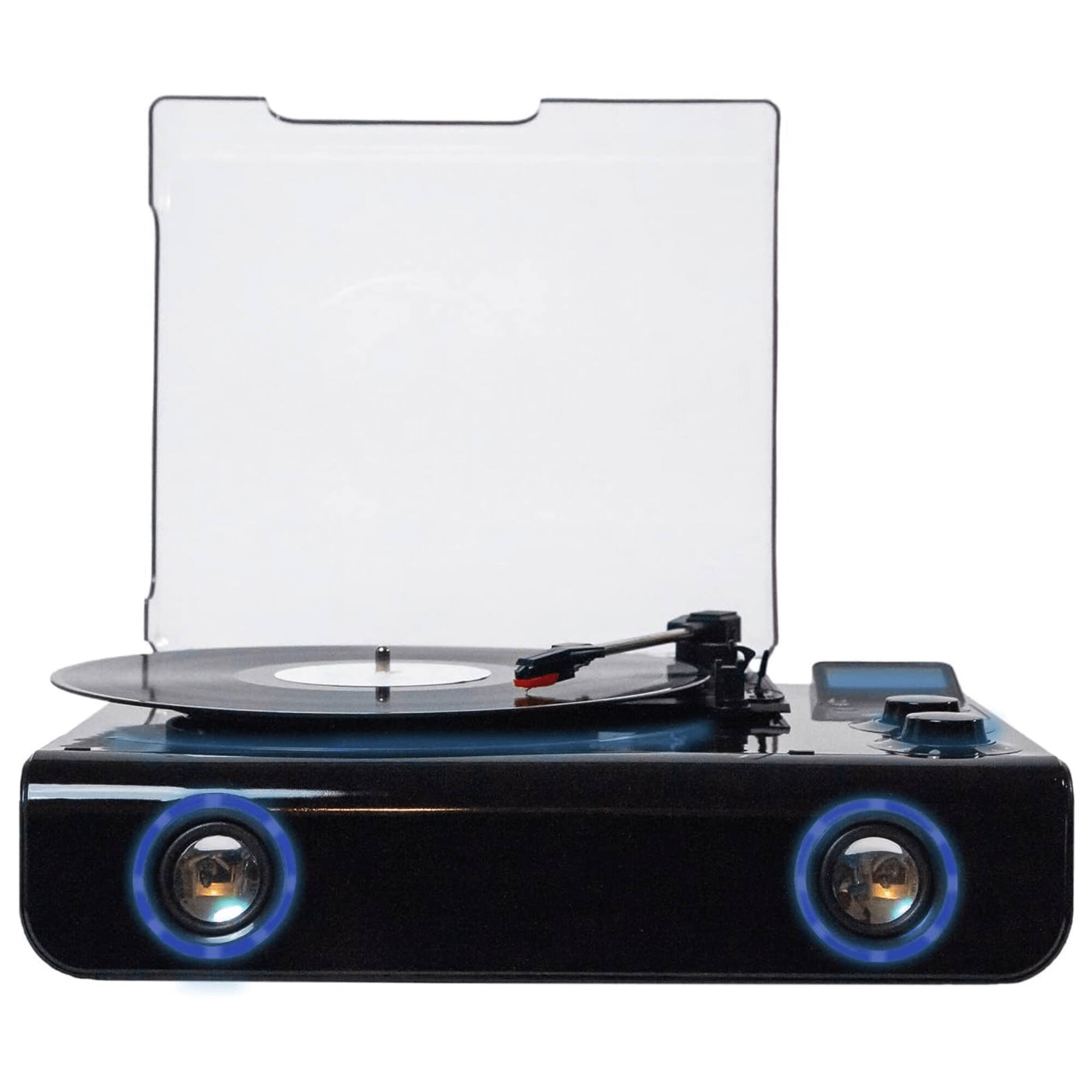 Alt View 1. Victor Audio - Beacon Hybrid 5-in-1 Turntable System with Bluetooth & FM Radio - Black.