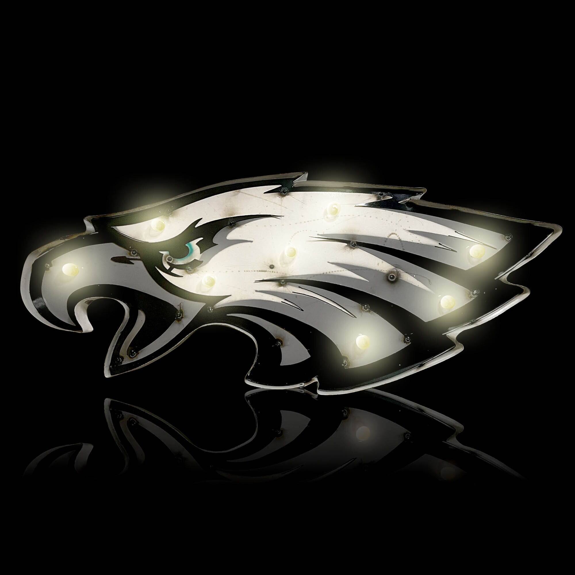 Alt View 1. Imperial - Philadelphia Eagles 30" x 20" Lighted Recycled Metal Street Sign - Multicolor.