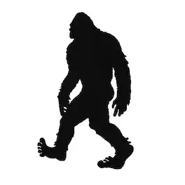 Zeckos - Metal Laser Cut Bigfoot Walking Wall Sculpture Home Decor Sasquatch Art - Black