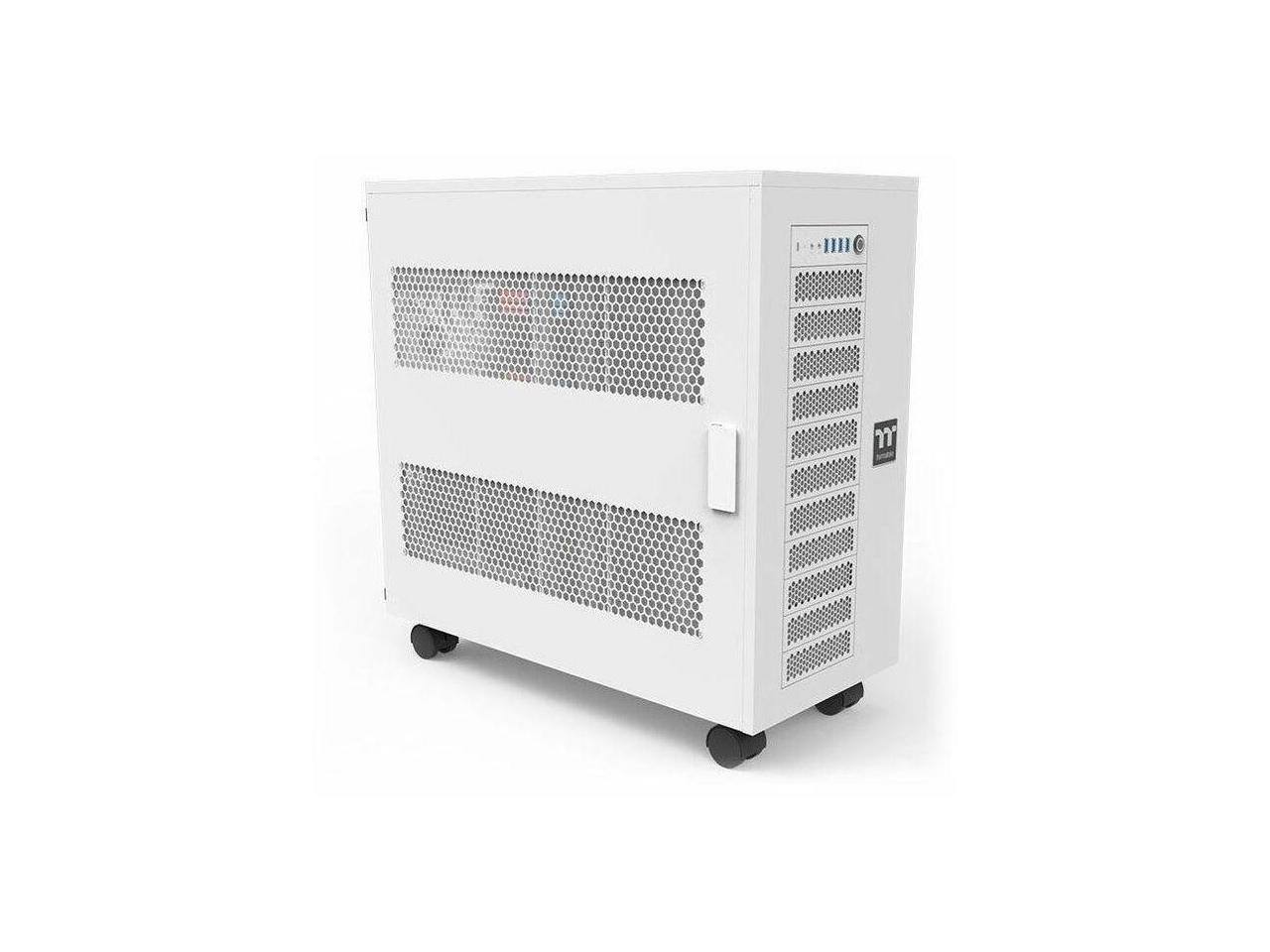 Alt View 6. Thermaltake - Thermaltake AX700 Snow Super Tower Chassis - Super Tower - Snow - Steel, SPCC - 20 x Bay - XL-ATX, SSI CEB, SSI EEB - Black.