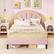 Back. Costway - Full Size Upholstered LED Bed Frame Soft Velvet Platform Bed with Flower Headboard - Pink.