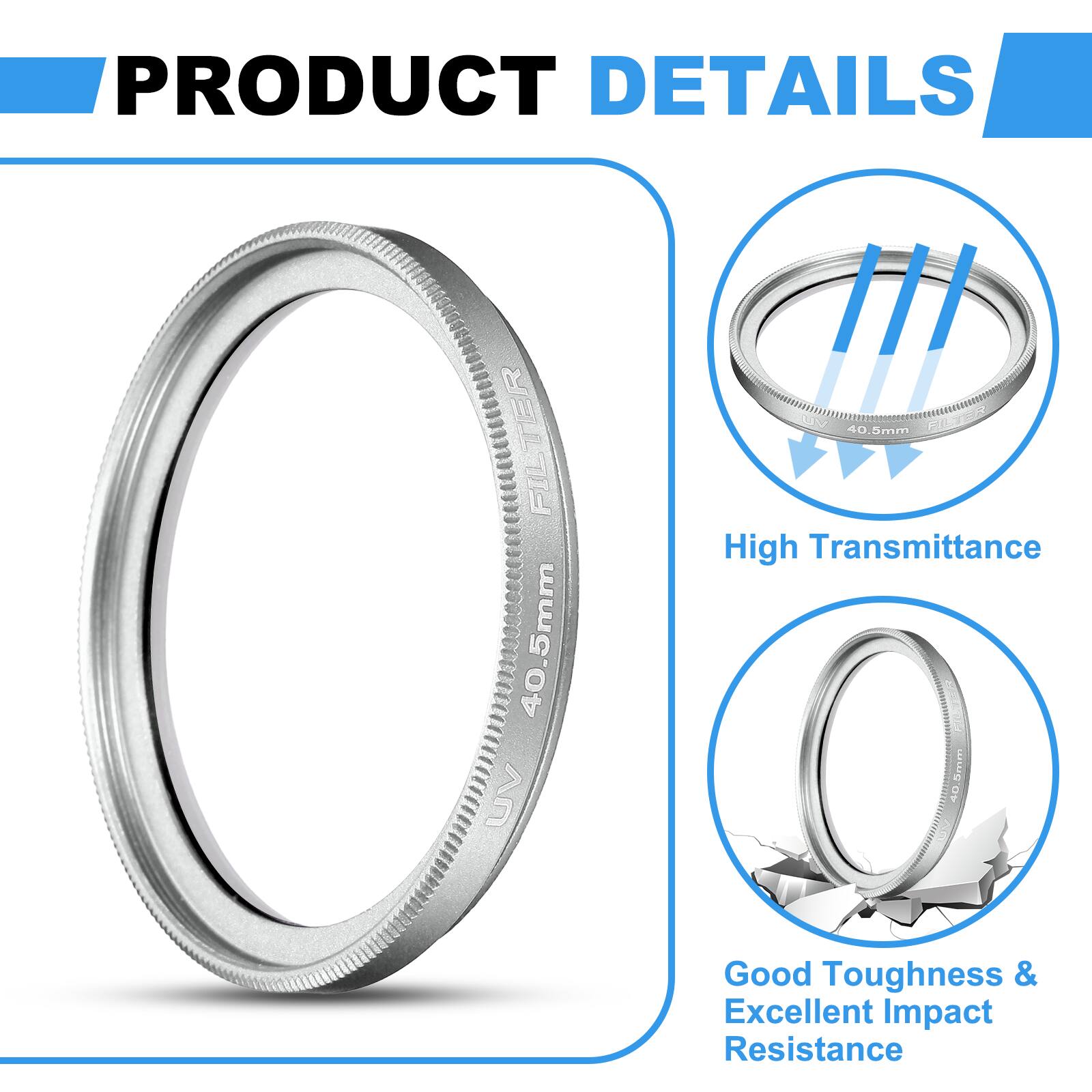 PRODUCT DETAILS

TER FIL 40.5mm UV 111 40 5mm

- High Transmittance
- Good Toughness & Excellent Impact Resistance
