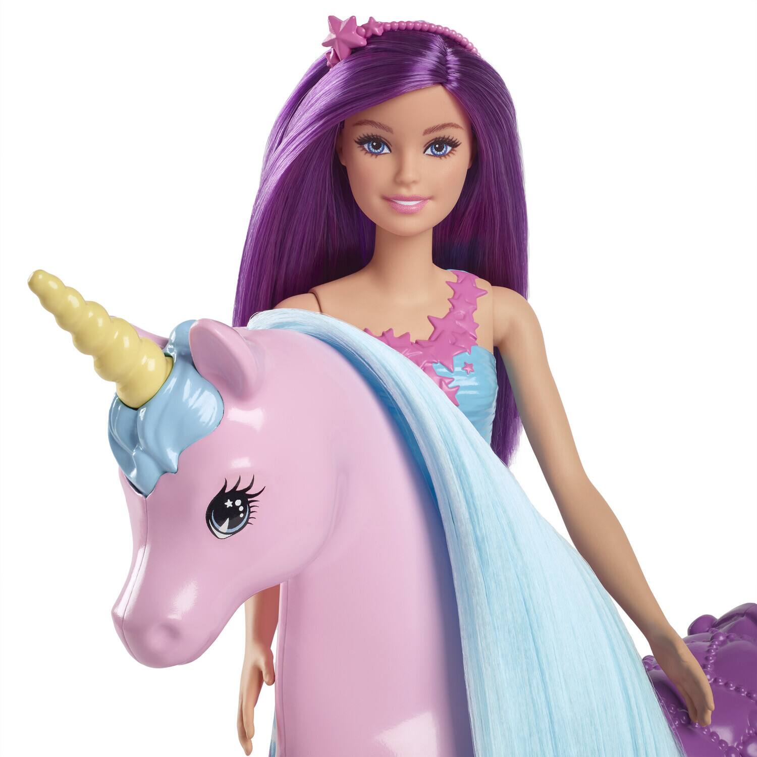 Alt View 1. Mattel - Mattel - Barbie Fantasy Doll & Unicorn Toy Set   - Collectibles - Multicolor.