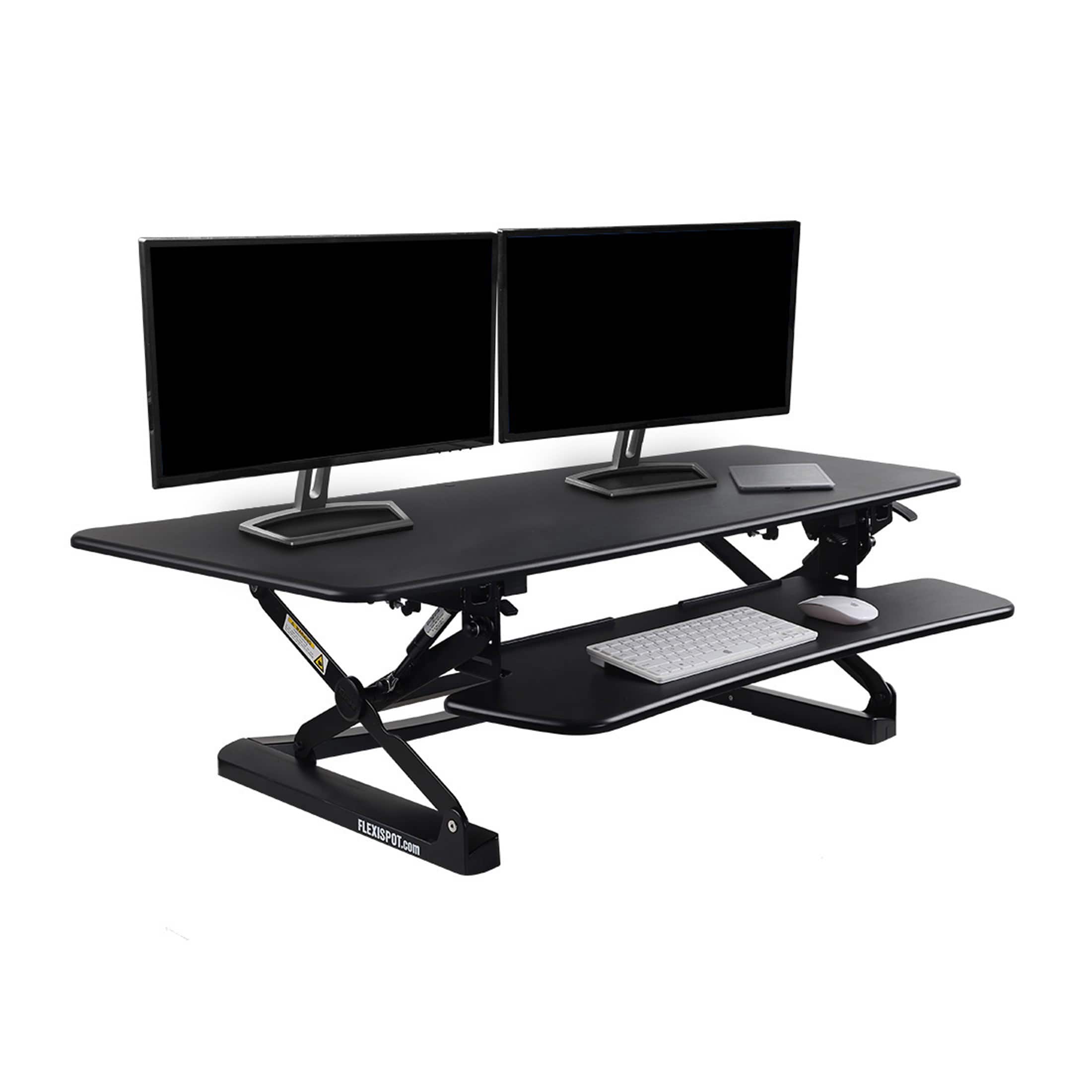FlexiSpot - 47"W Manual Sit-Stand Desk Converter - Black