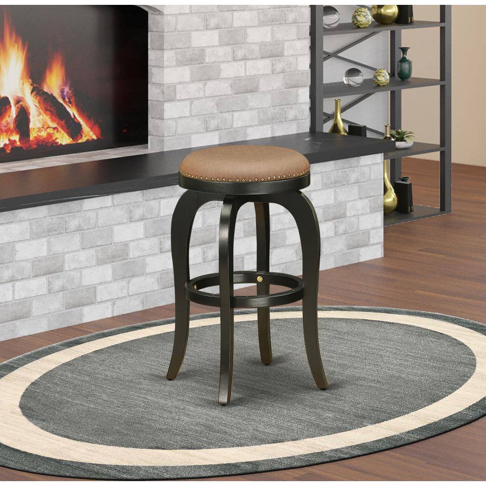 Left. East West Furniture - Barstools Brown Roast - Brown.