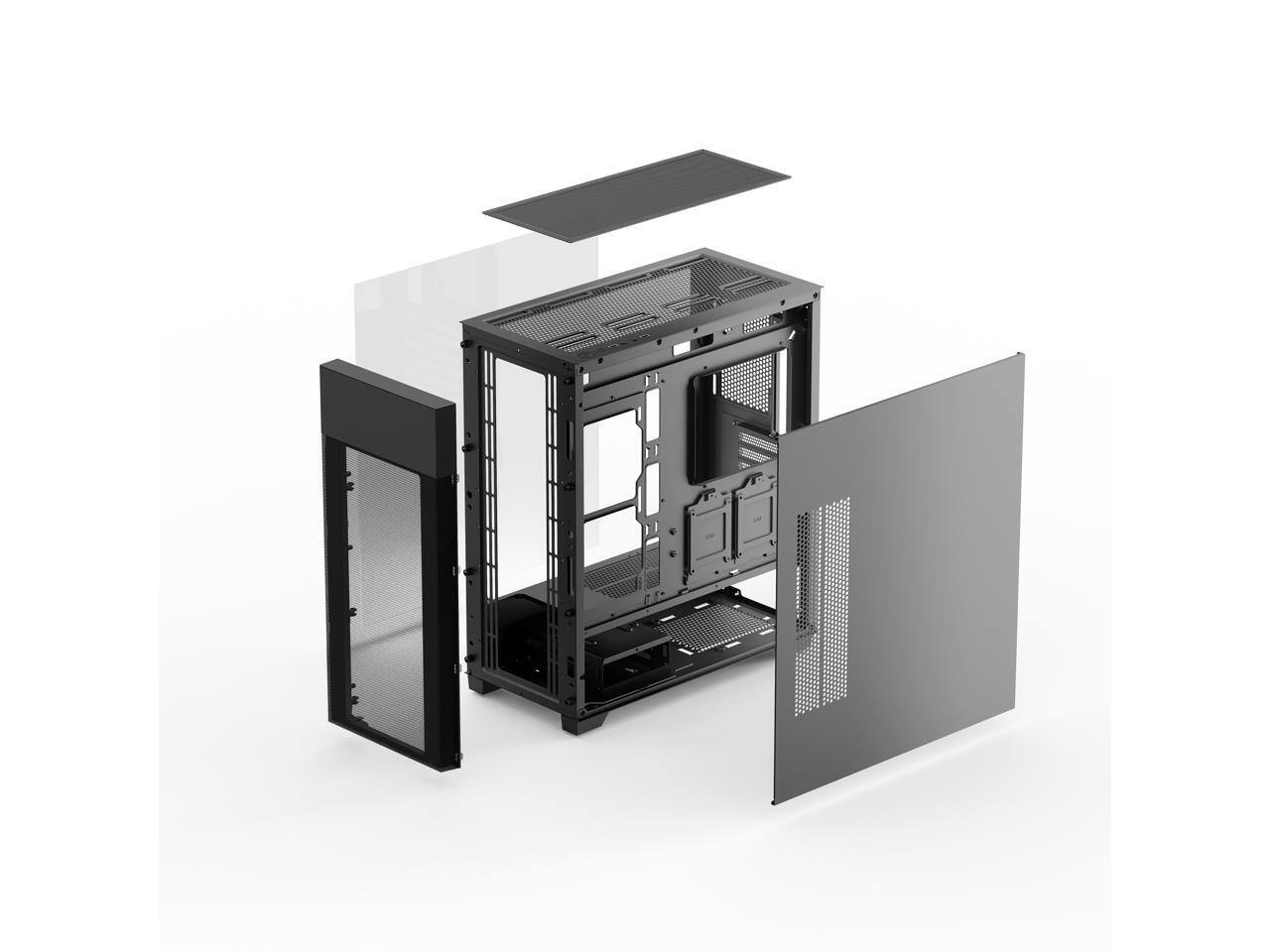 Alt View 8. Rosewill - Rosewill FBM-X7 Black ATX Mid Tower - Tempered Glass, 4 ARGB Fans, 650W 80+ Gold PSU - Black.