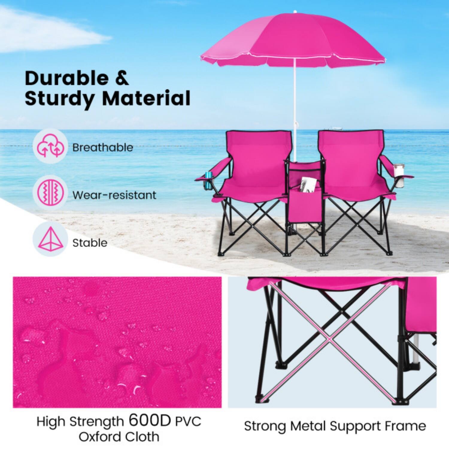Durable & Sturdy Material  
- Breathable  
- Wear-resistant  
- Stable  

High Strength 600D PVC Oxford Cloth  
Strong Metal Support Frame