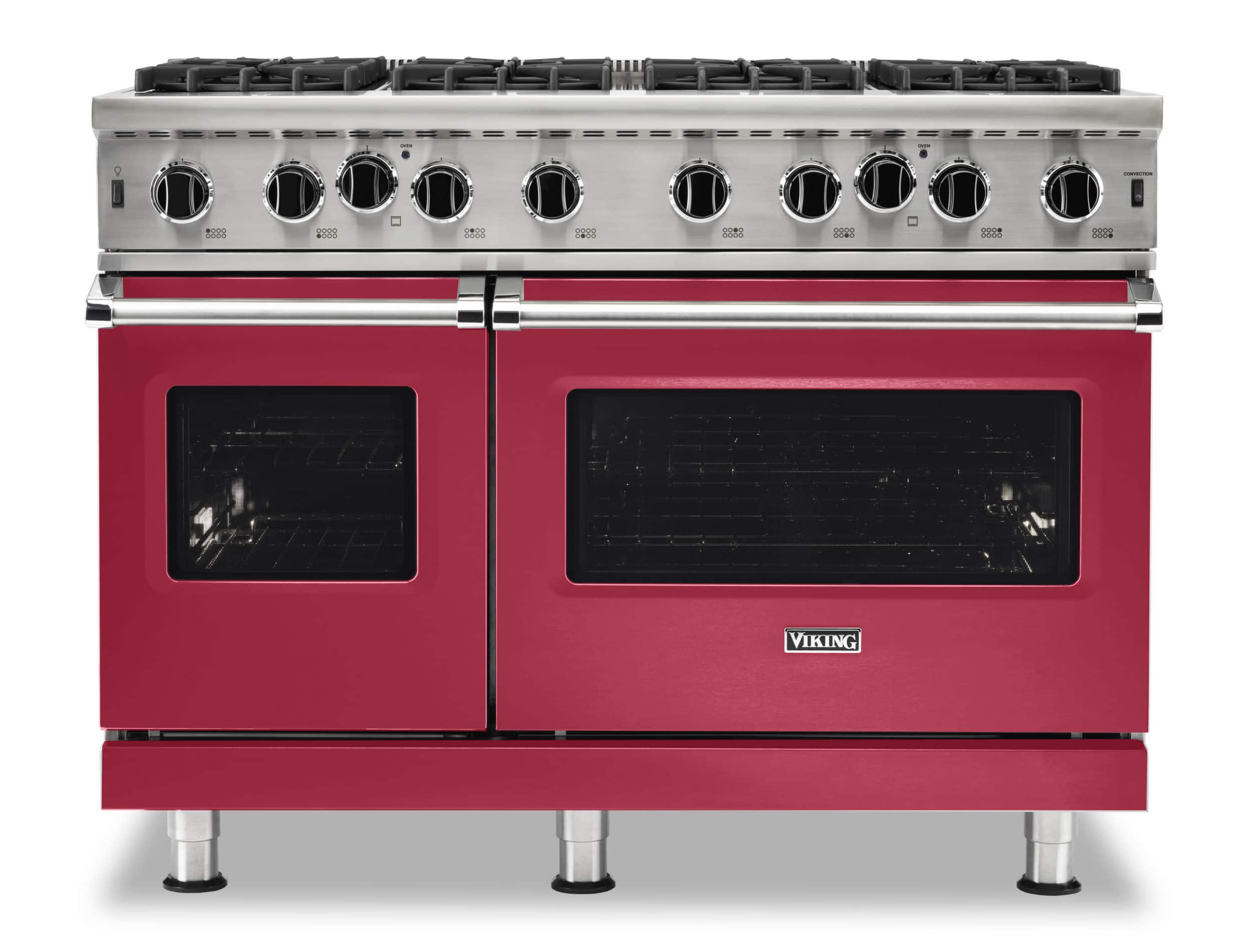Front. Viking - 5-Series Gas Open Burner Range - Valentine.