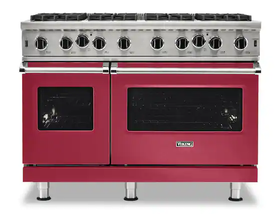 Front. Viking - 5-Series Gas Open Burner Range - Valentine.