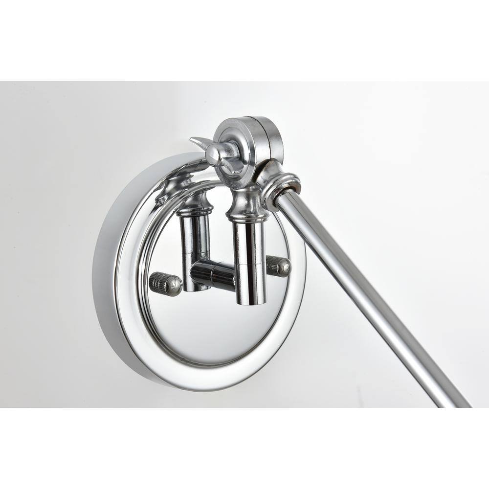 Angle. Living District - Ledger 1 light Chrome swing arm wall sconce - Chrome.