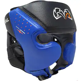 RIVAL - Boxing RHG10 Intelli-Shock Headgear - Medium - Black/Blue