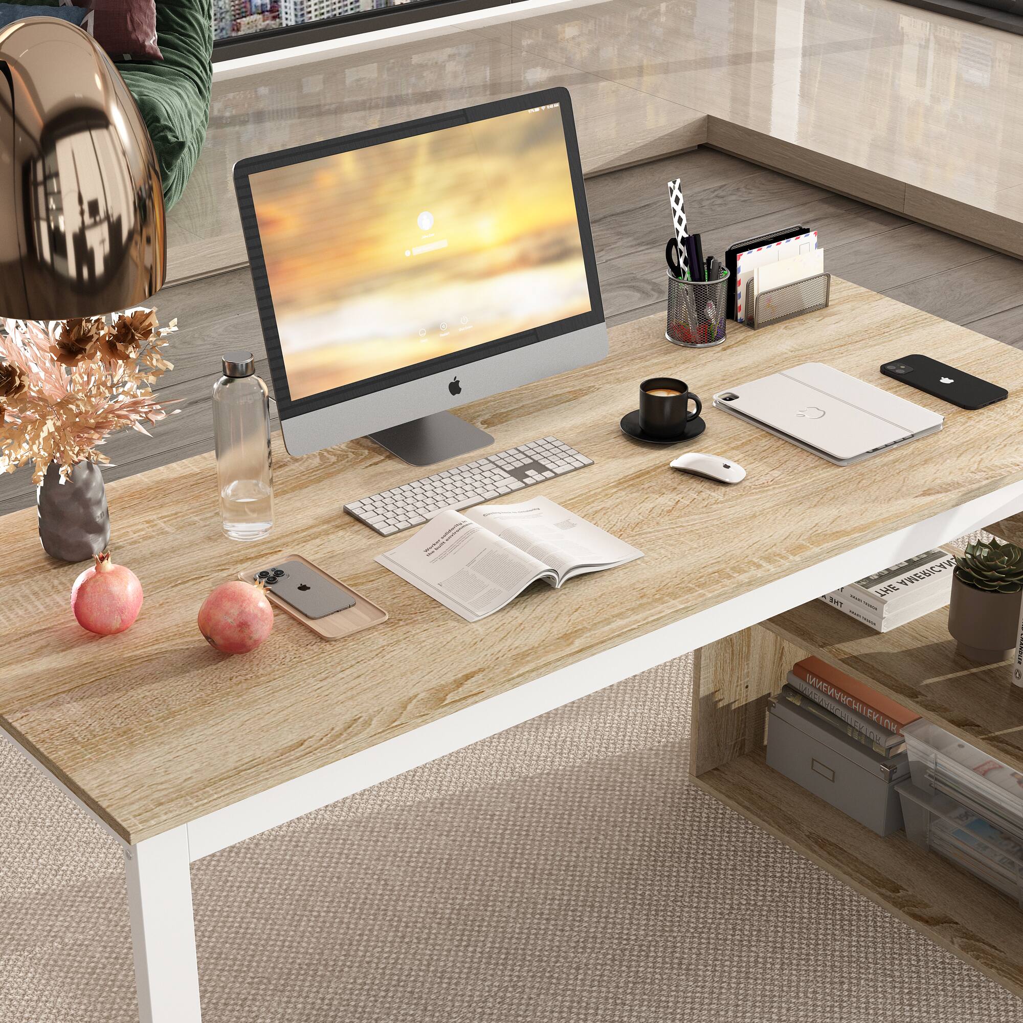 Duffyさま専用！ FUFU & GAGA FUFU&GAGA L Shaped Office Desk with Storage