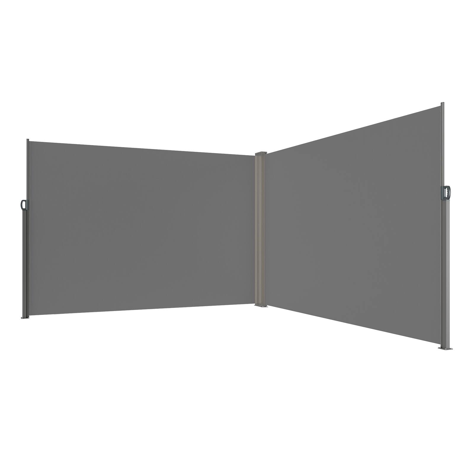 Alt View 5. VEVOR - Retractable Side Awning, 79''x 236'' Outdoor Privacy Screen, 180g Polyester Water-proof Retractable Patio Screen - Gray.