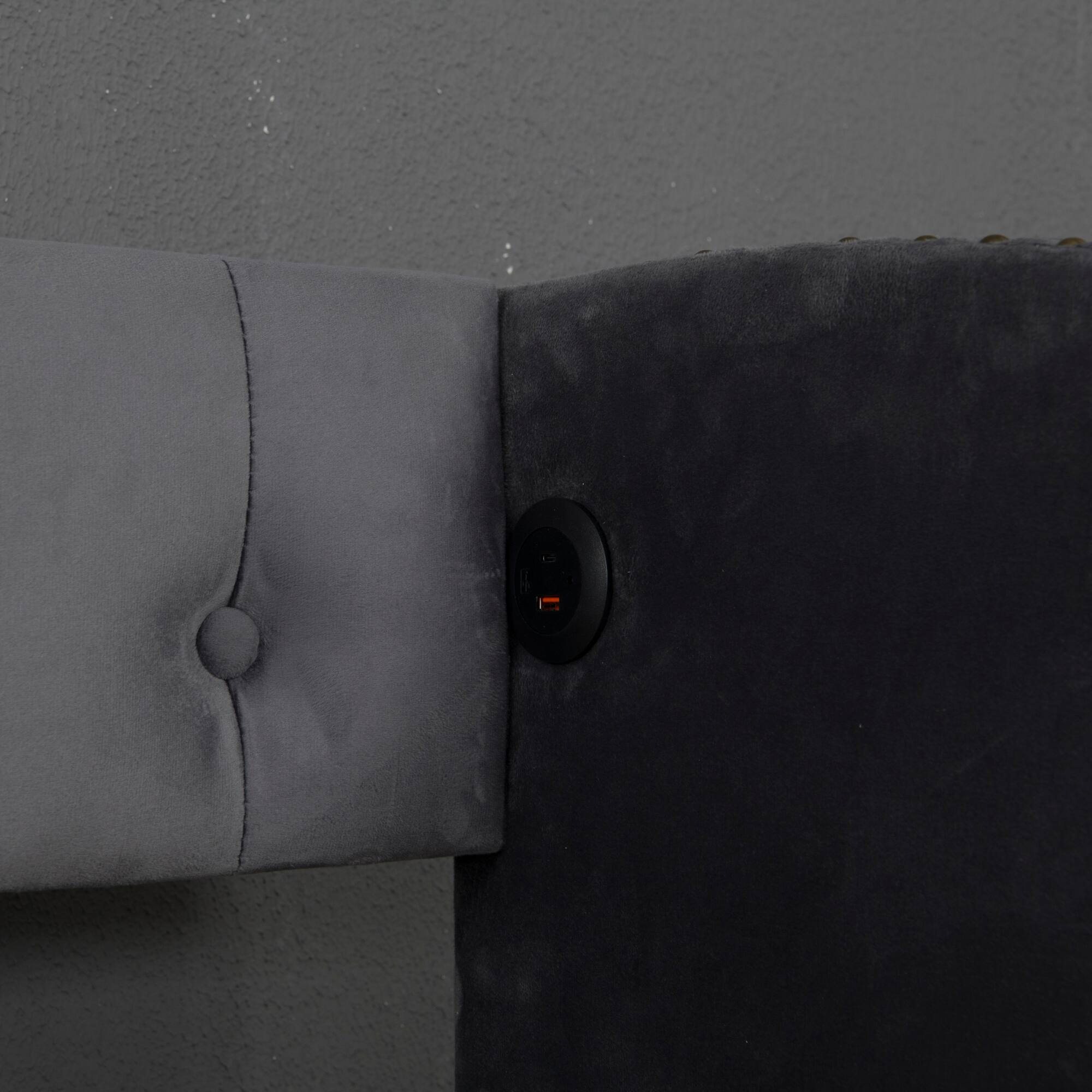 Alt View 2. GOODSILO - Upholstered Twin Daybed with Storage Drawers, No Box Spring Required, Mid-Century Design Sofa Bed for Living Rooms - Gray.