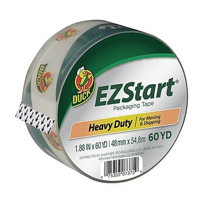 DUCK EZStart  
Packaging Tape  
Heavy Duty & Moving & Shipping  
60 YD | 48mm x 54.8m | 1.88 IN x 60 YD  
DISTRIBUTED BY SHURTAPE TECHNOLOGIES, LLC  
AVON, OH 44011  
0 75353 07375