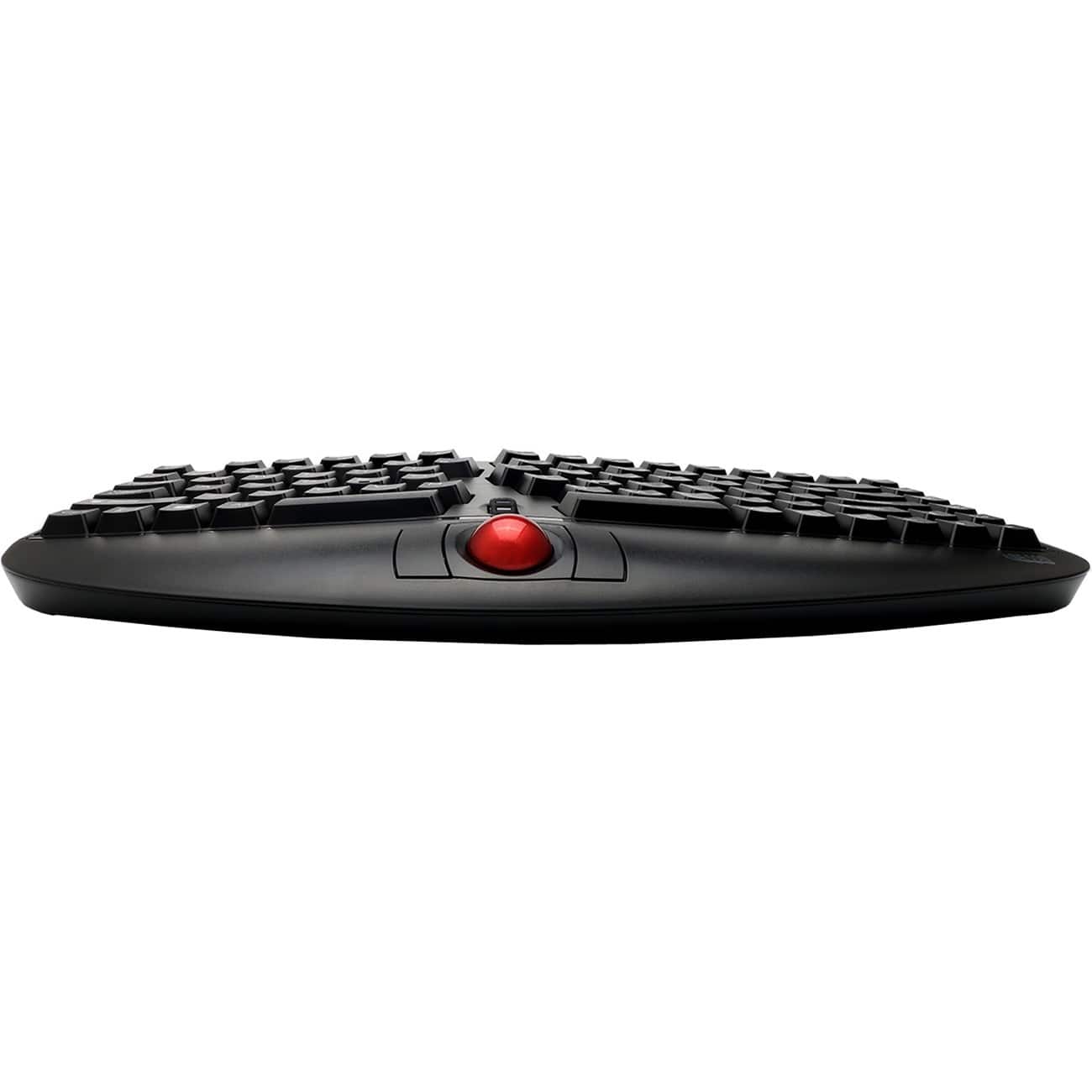 Alt View 4. Adesso - Adesso Tru-Form Media 3150 - 2.4 GHz Wireless Ergo Trackball Keyboard - Wireless Connectivity - RF - 30 ft - 2.40 GHz - - Black.