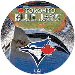 WinCraft - Toronto Blue Jays Round 500-Piece Puzzle - Multicolor