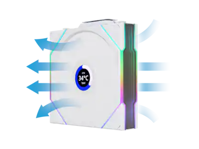 Lian Li UNI Fan TL LCD 120 Wireless Reverse Blade, Infinity Mirror Lian Li UNI Fan TL LCD 120 Wireless Reverse Blade, Infinity Mirror