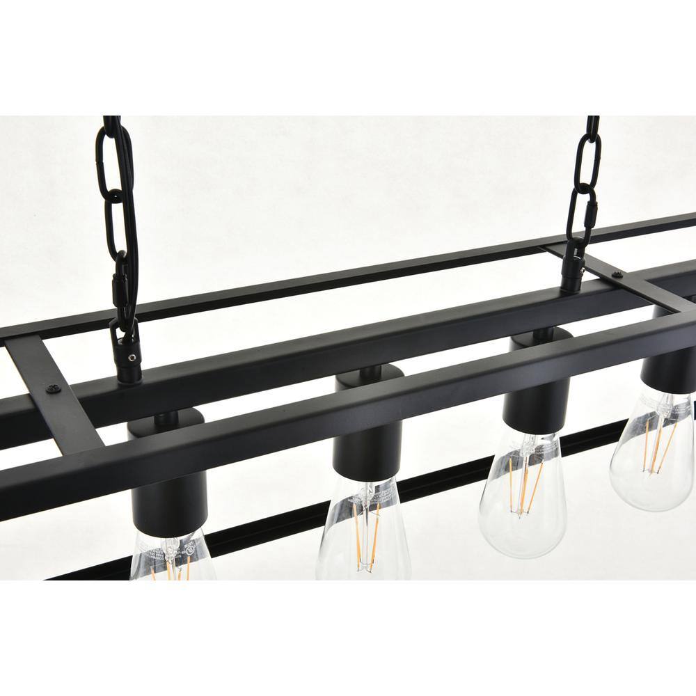 Alt View 2. Living District - Resolute 5 light black Pendant - Black.