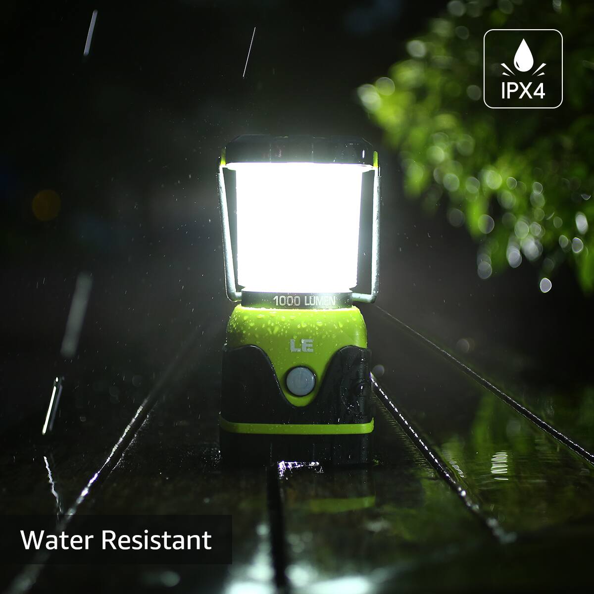 IPX4 1000 LUMEN LE Water Resistant