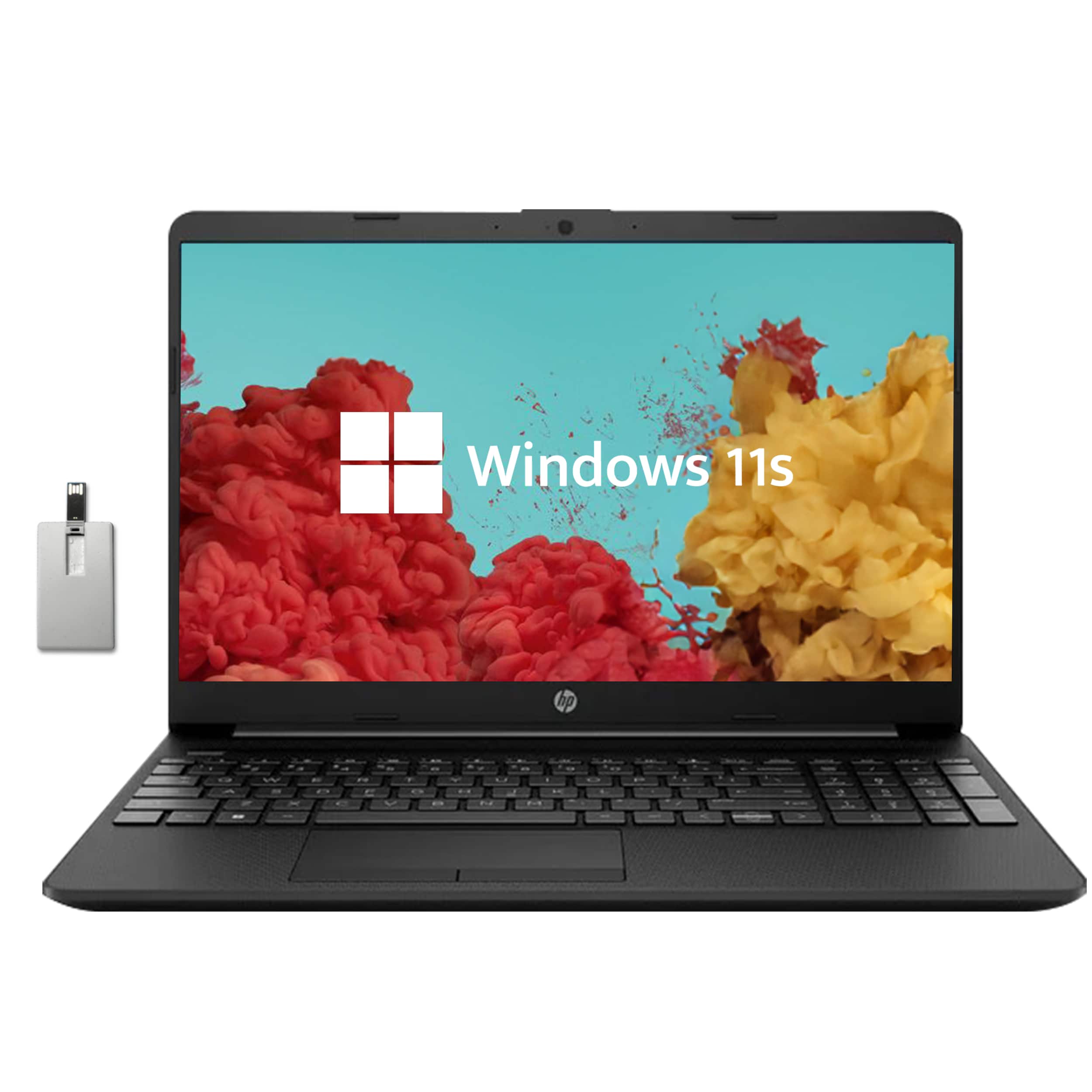 Photos - Software HP 15.6" HD Laptop,Intel Pentium Silver N5030,32GB RAM,1TB SSD,Intel UHD Graphics,Win 11,32GB Hotface USB Card - Black 196