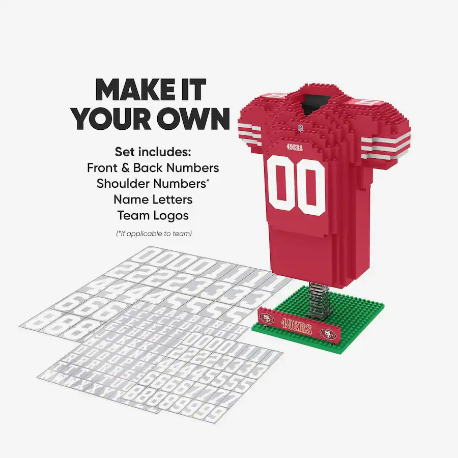 Forever Collectibles San Francisco 49ers NFL BRXLZ Jersey 1043 Piece ...