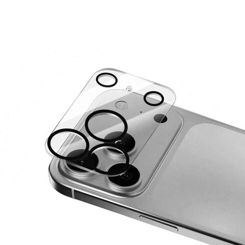 Alt View 1. Qixxronics - 3x Qixxronics for iPhone 17 Pro Max Camera Lens Protector Clear Tempered Glass Lens Cover Flim - Clear.