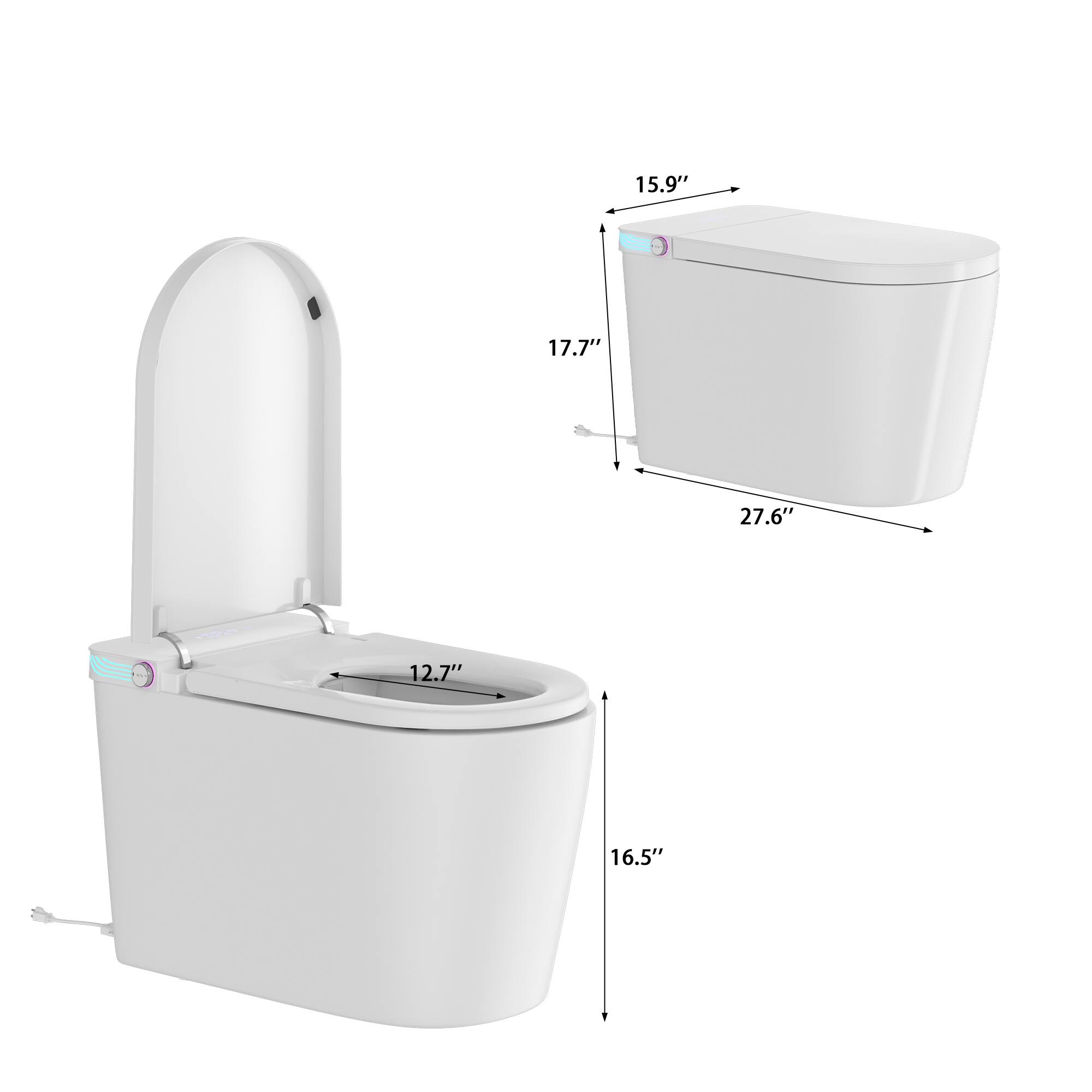 15.9" 17.7" 27.6" 12.7" 16.5"