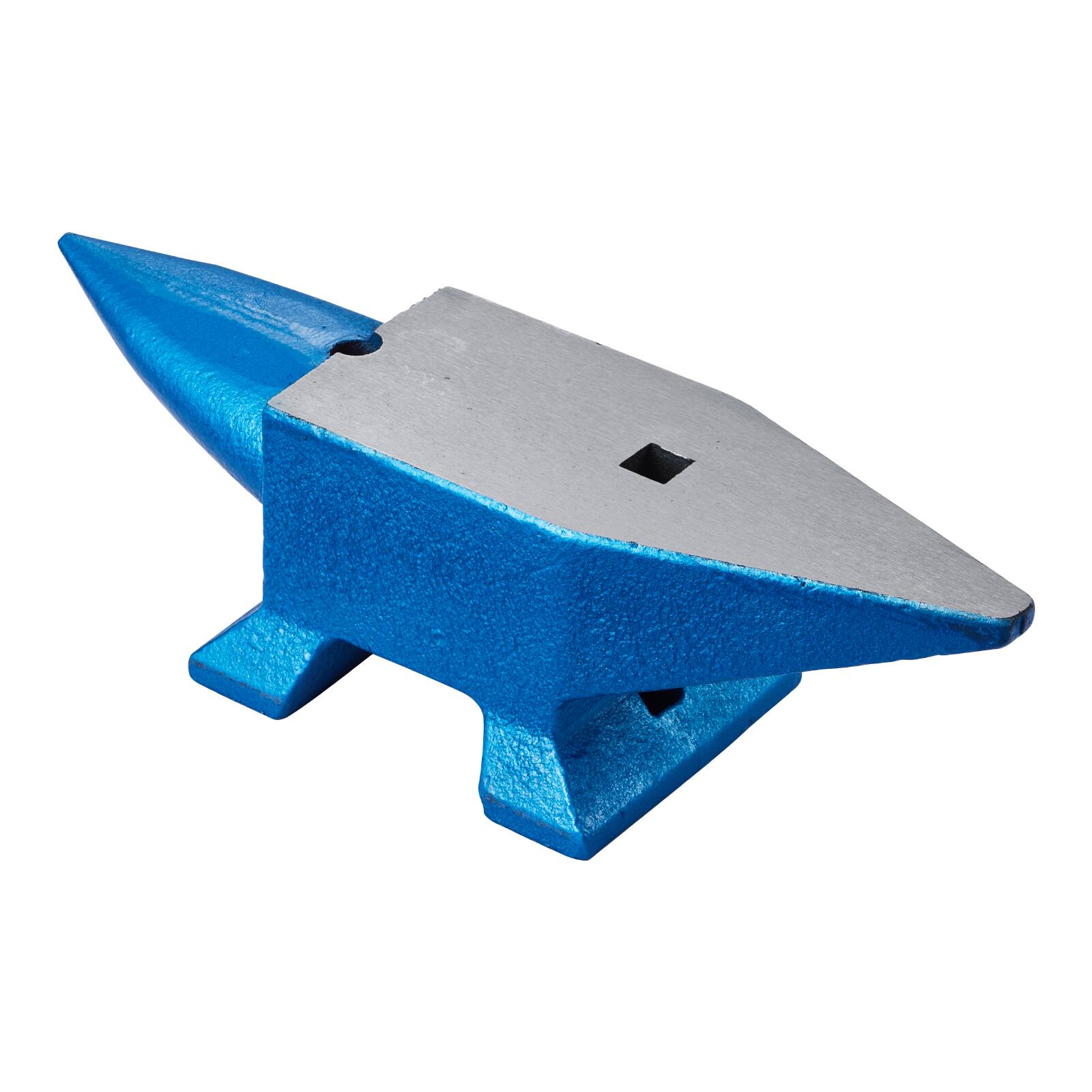 Alt View 5. VEVOR - Single Horn Anvil 22Lbs Steel Anvil Blacksmith for Sale Forge Steel Tools with Round and Square Hole and Equipment Anvil - Blue.