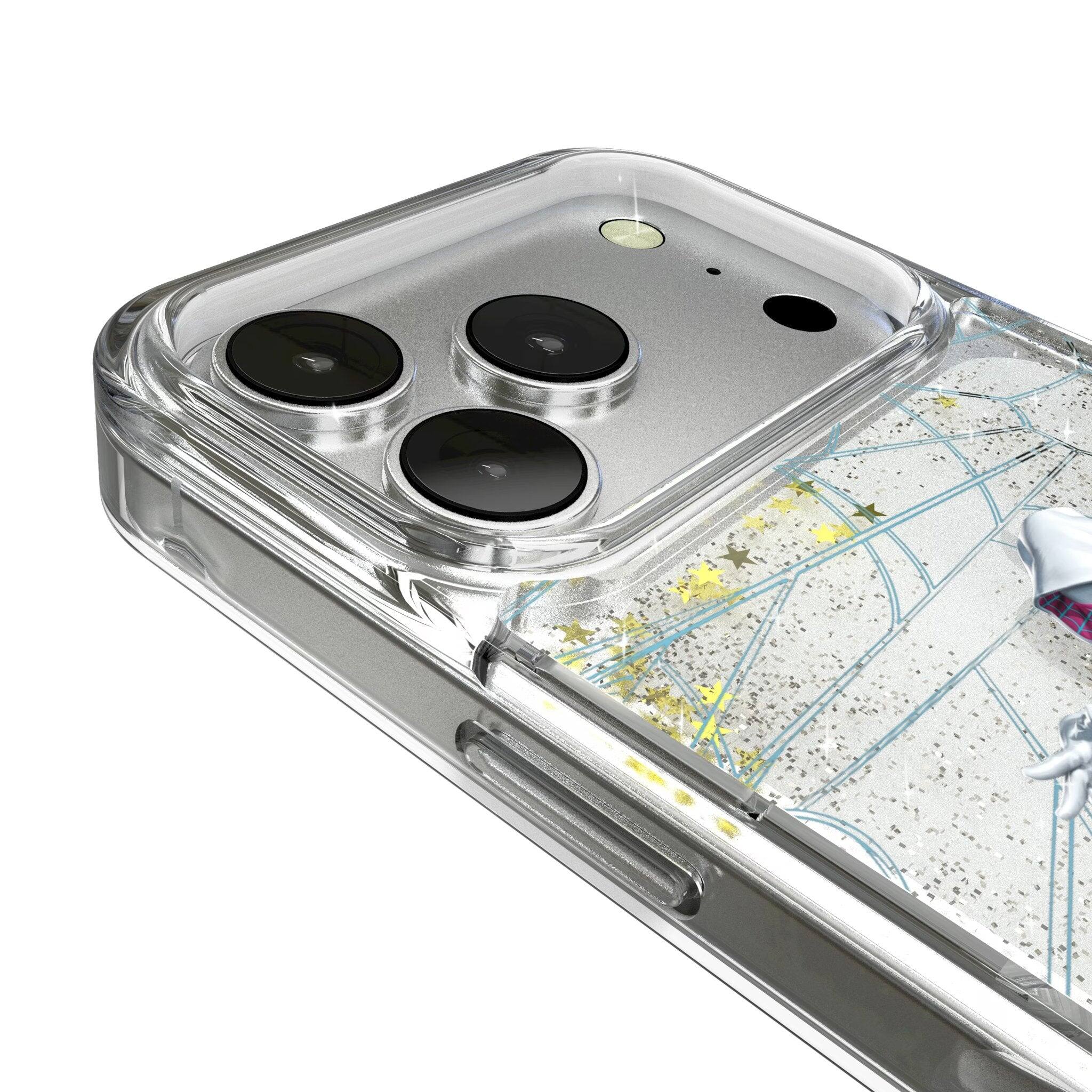 Left. Keyscaper - Marvel MechLine Glitter Phone Case - Apple iPhone 17 Pro Max - Spider-Gwen.