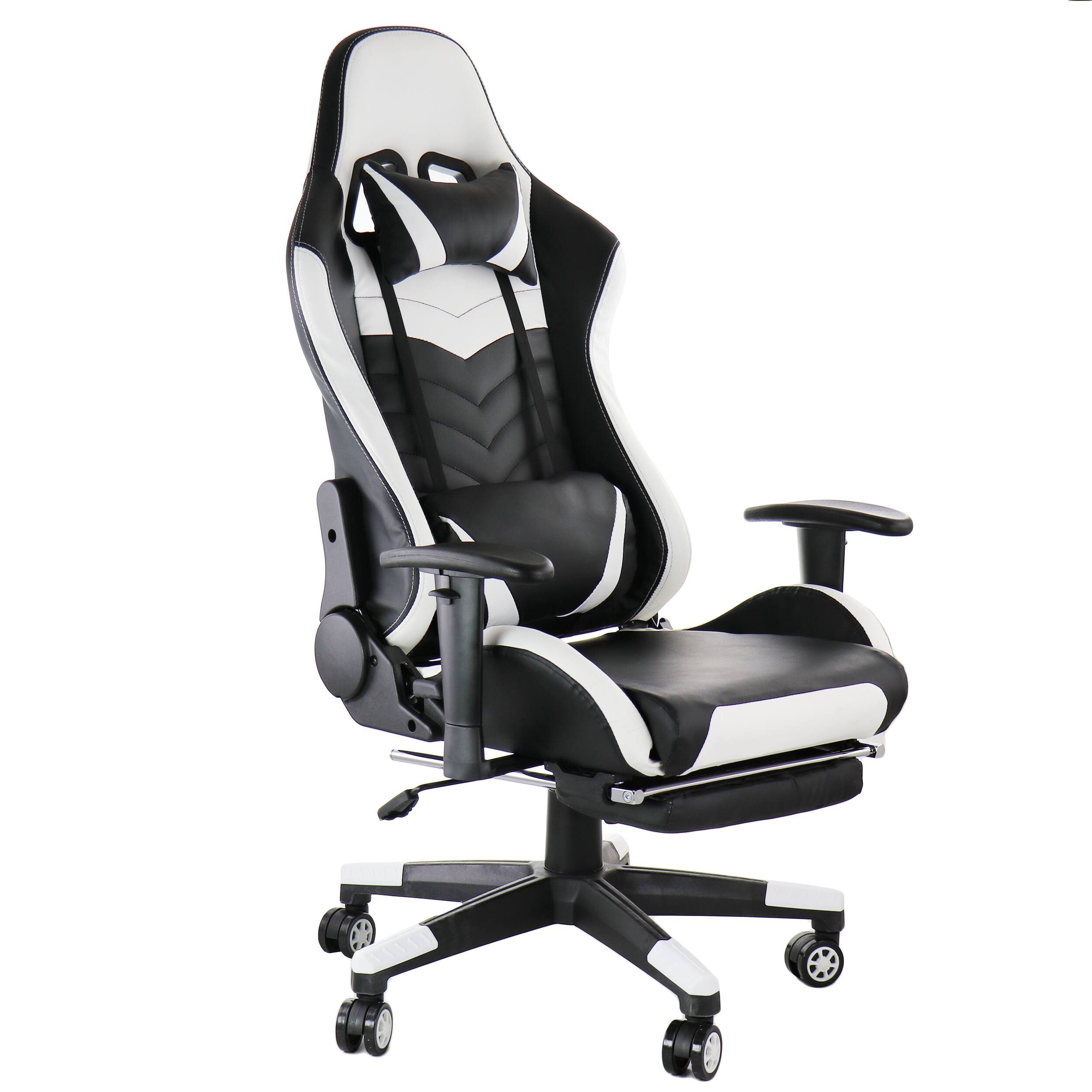Gamefitz - Gaming Chair in Black and White - Multi-Color