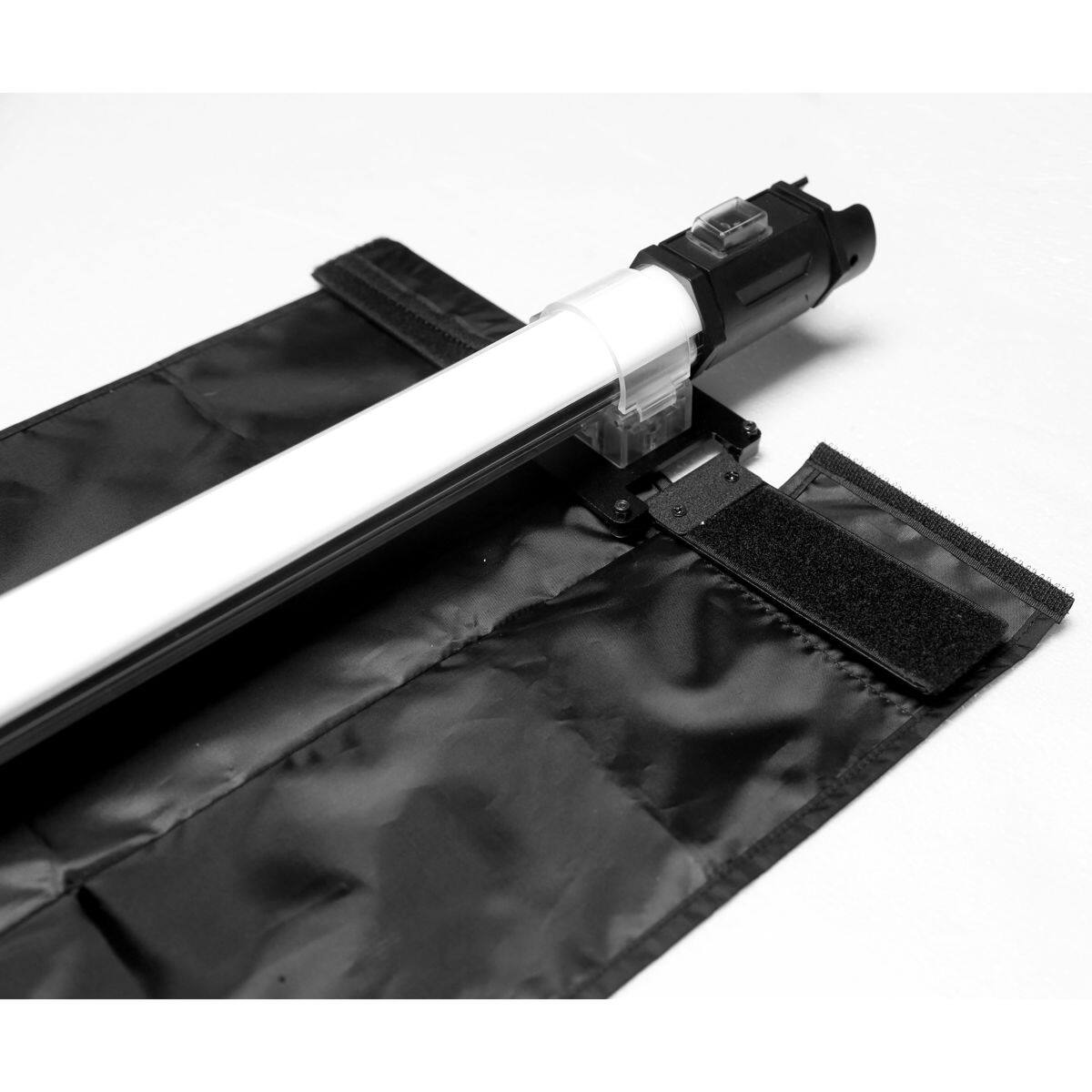 Alt View 4. NANLITE - Nanlite Fabric Barndoors and 45 Degree Grid for PavoTube II 30C LED Tube Light.