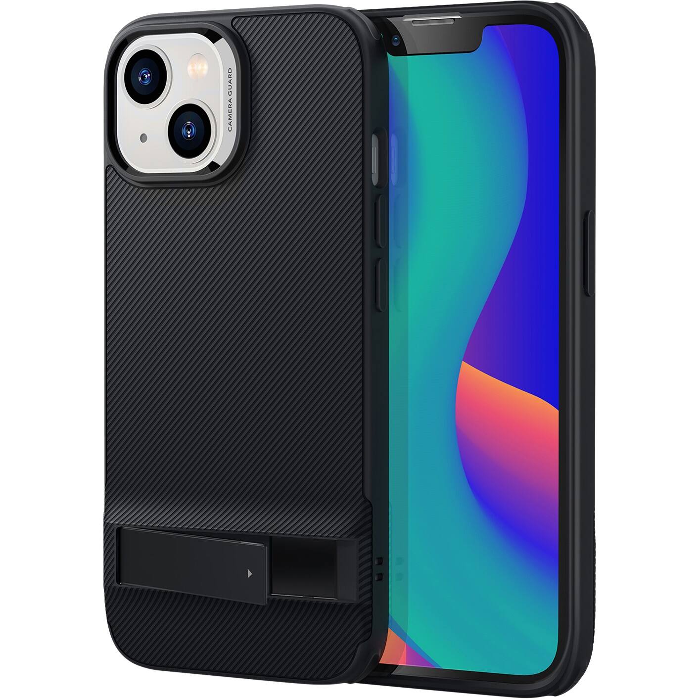 Alt View 11. SaharaCase - AirShield Boost Kickstand Series Case for Apple iPhone 14 Plus - Black.
