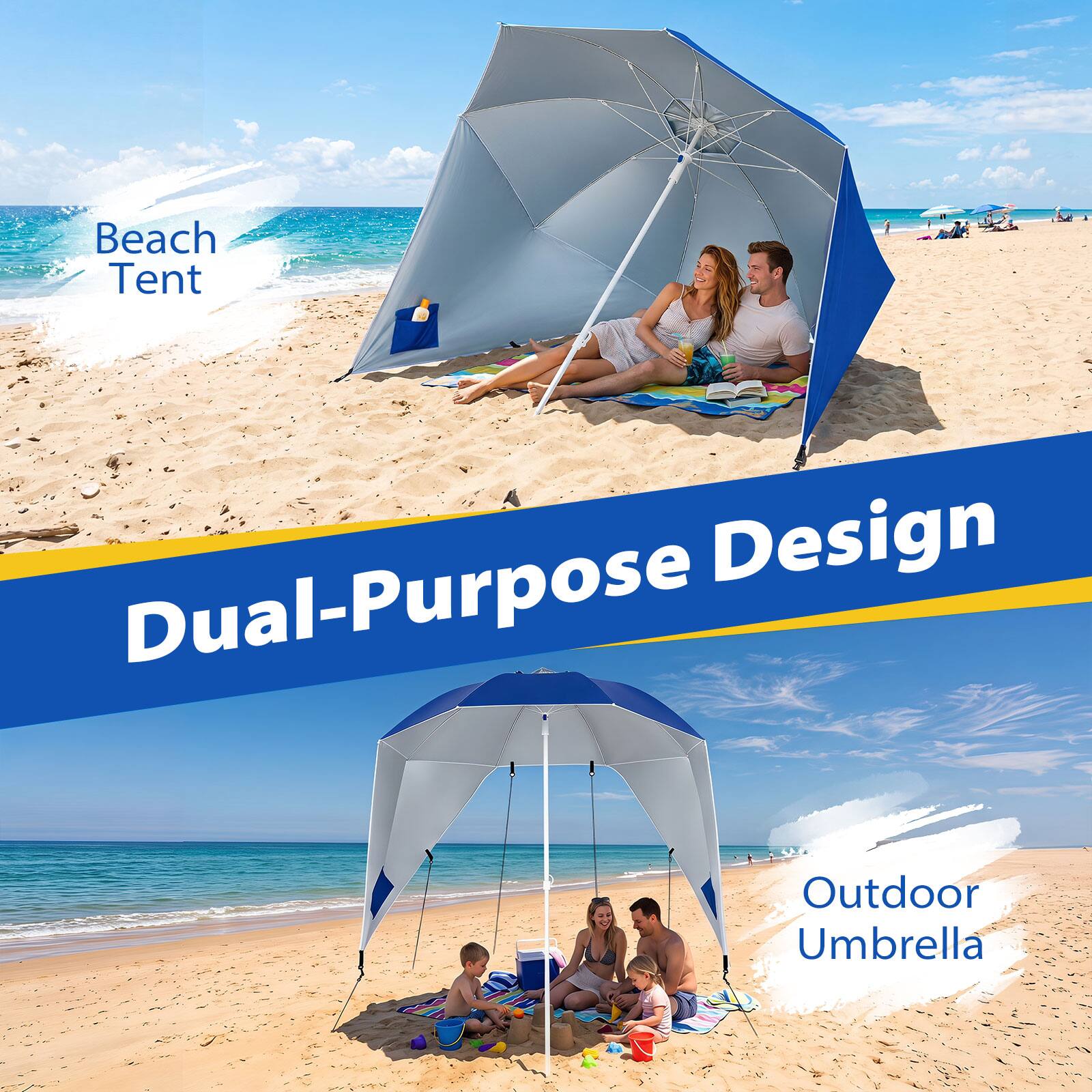 Beach Tent  
Dual-Purpose Design  
Outdoor Umbrella