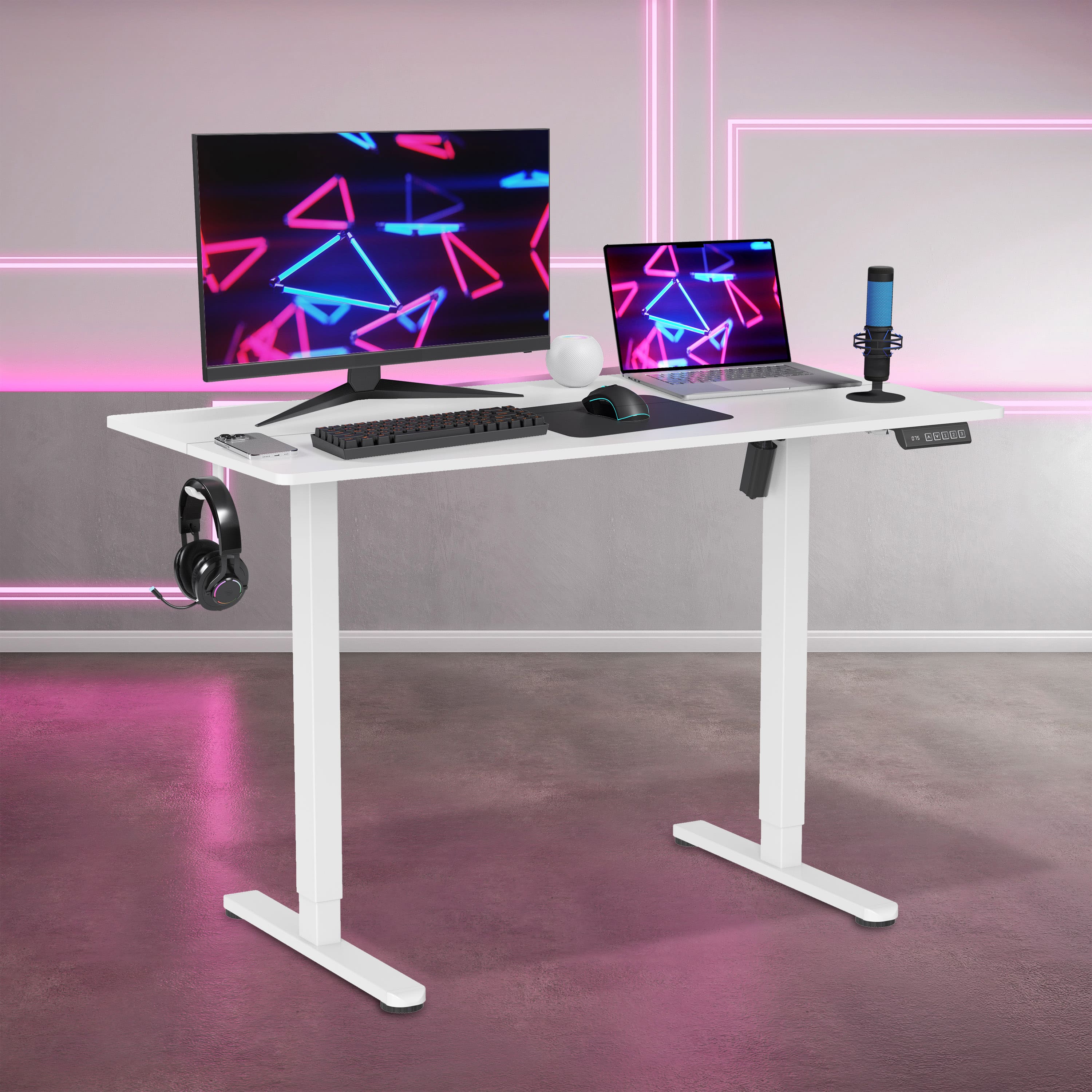 Techni Sport - Electric Sit-Standing Desk - 47.25" W - White