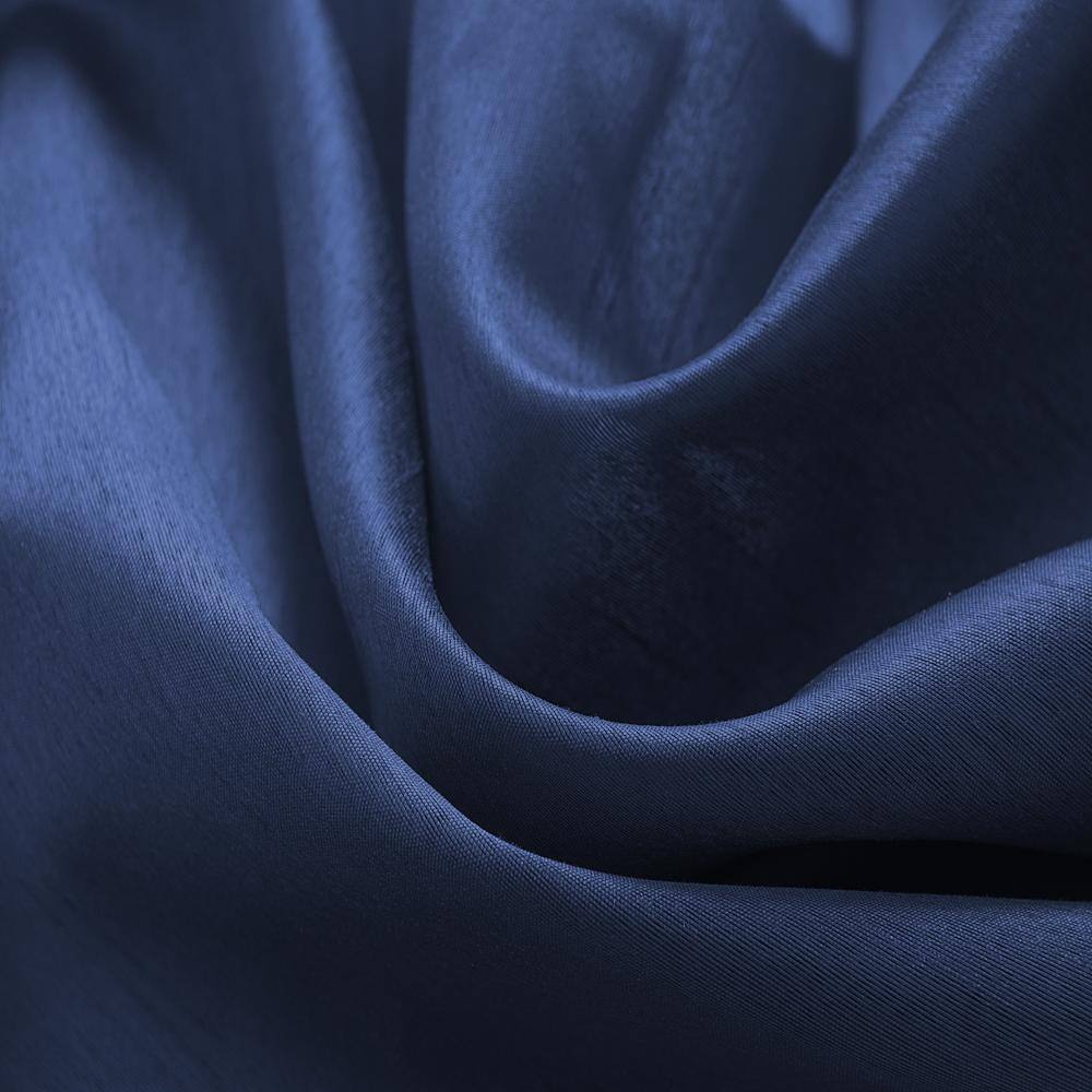 Left. RT Designers Collection - RT Designers Collection Nikki Premium Rod Pocket Curtain Panel 54" x 90" Navy - Navy.