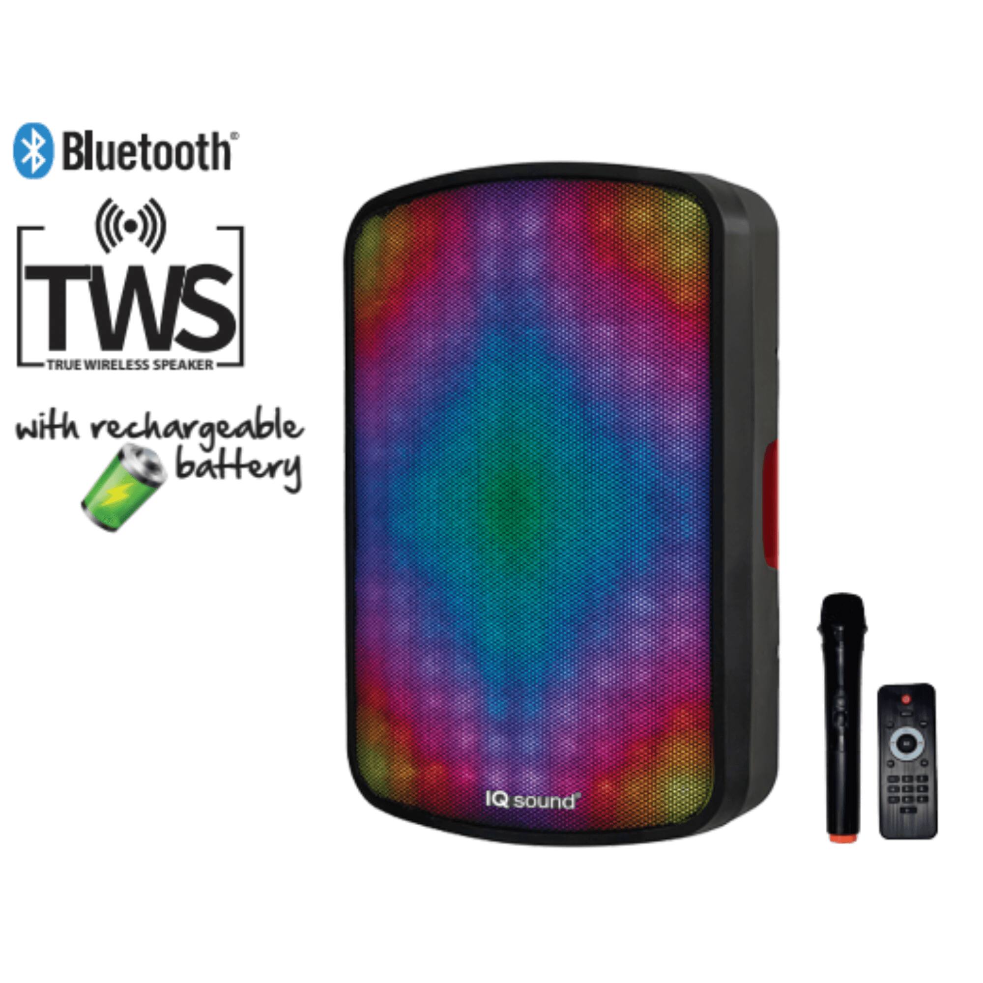 Bluetooth TWS TRUE WIRELESS SPEAKER with rechargeable battery  
IQ sound