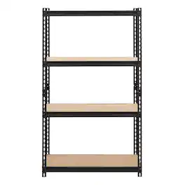 Iron Horse - 2300 Riveted Steel Shelving 4-Shelf Unit, 18D x 36W x 60H, Black - Black