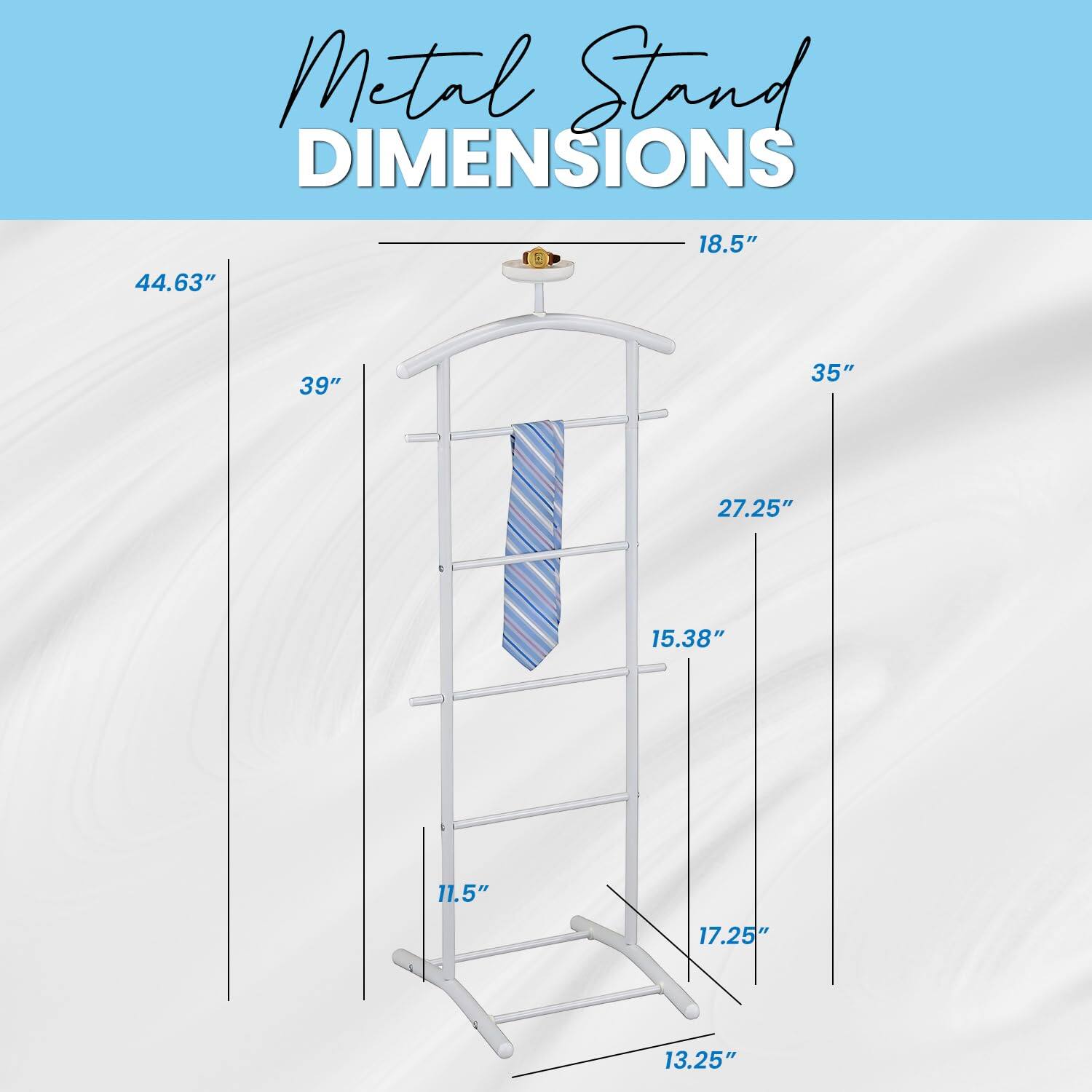 Metal Stand DIMENSIONS

- 44.63"
- 18.5"
- 39"
- 35"
- 27.25"
- 15.38"
- 11.5"
- 17.25"
- 13.25"