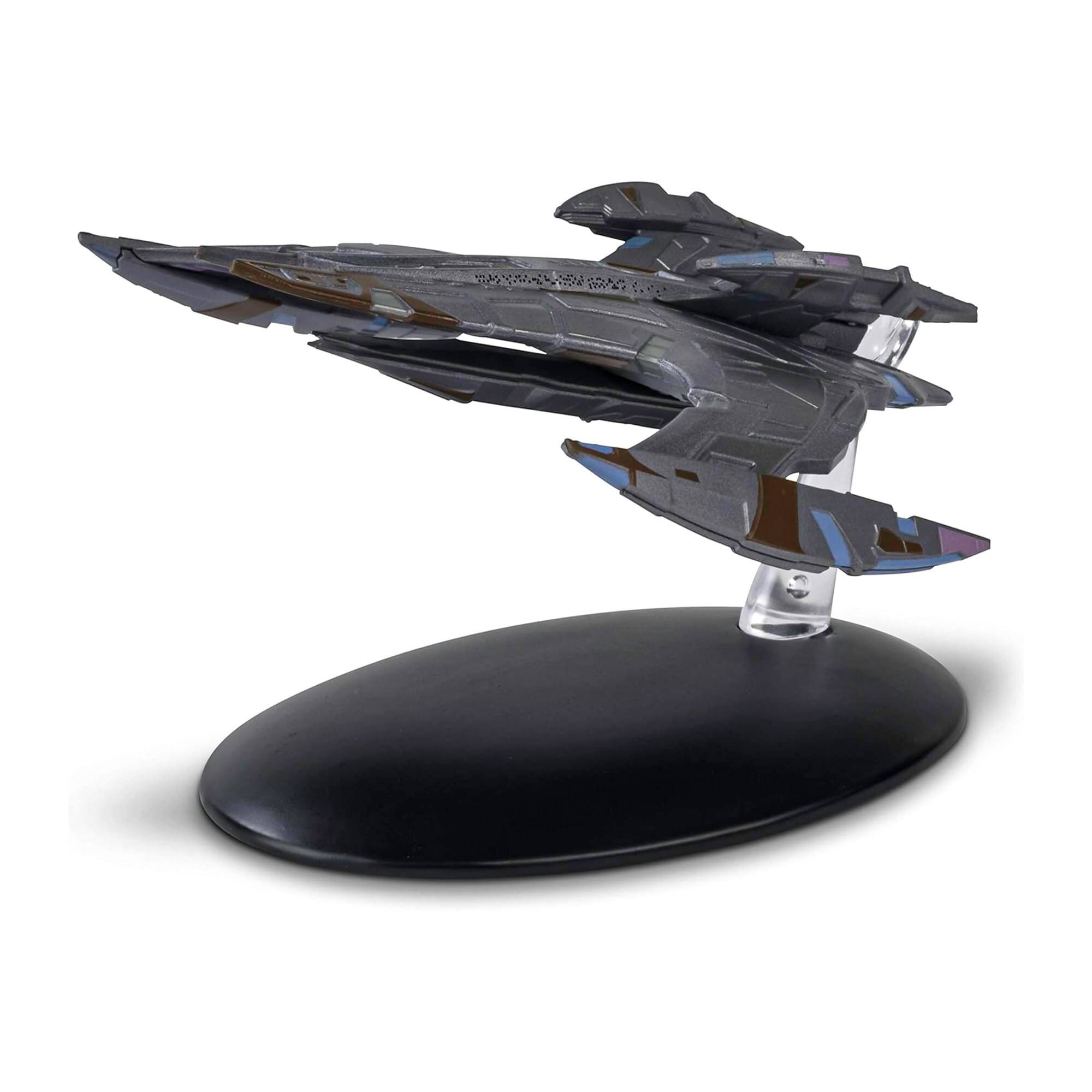Alt View 2. Eaglemoss - Eaglemoss Star Trek Starship Replica | Jem'Hadar Battlecruiser #13 - Grey.