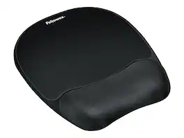 Fellowes - Memory Foam Mouse Pad/Wrist Rest Combo, Non-Skid Base - Black