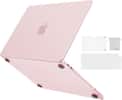 Front. mosiso - For 2026 MacBook Neo Case 13 inch A3404, Matched to Laptop Color, Hard Shell & Keyboard Cover & Screen Film & Pouch - Blush Clear.